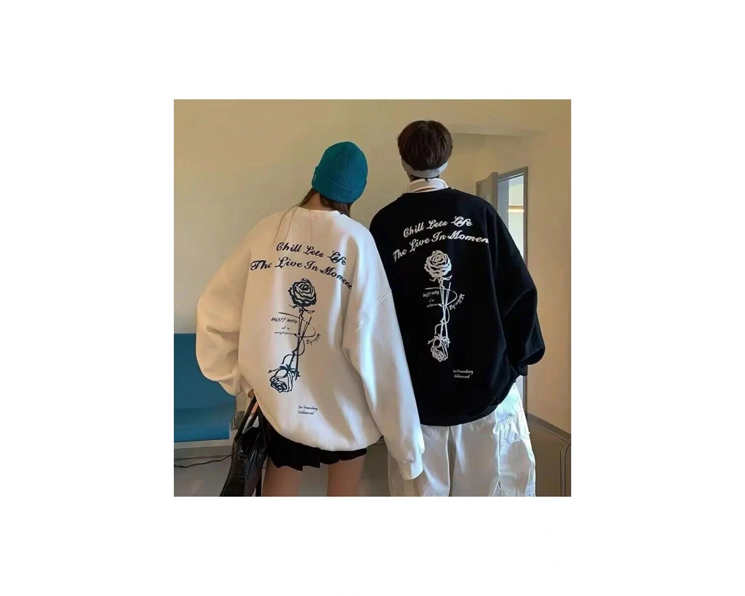 2 Li Harajuku Style Çift Sevgili Kombinleri Couple Clothing Yeni Sezon 2 Adet