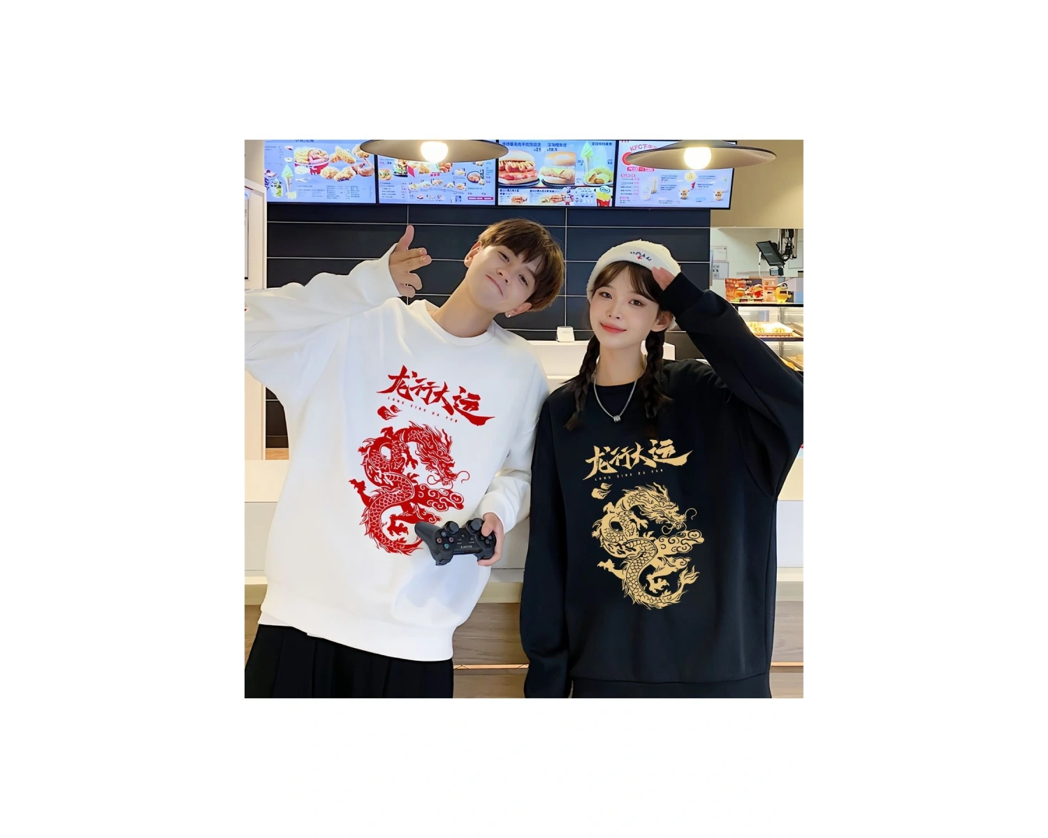 2 Li Harajuku Style Çift Sevgili Kombinleri Couple Clothing Yeni Sezon 2 Adet