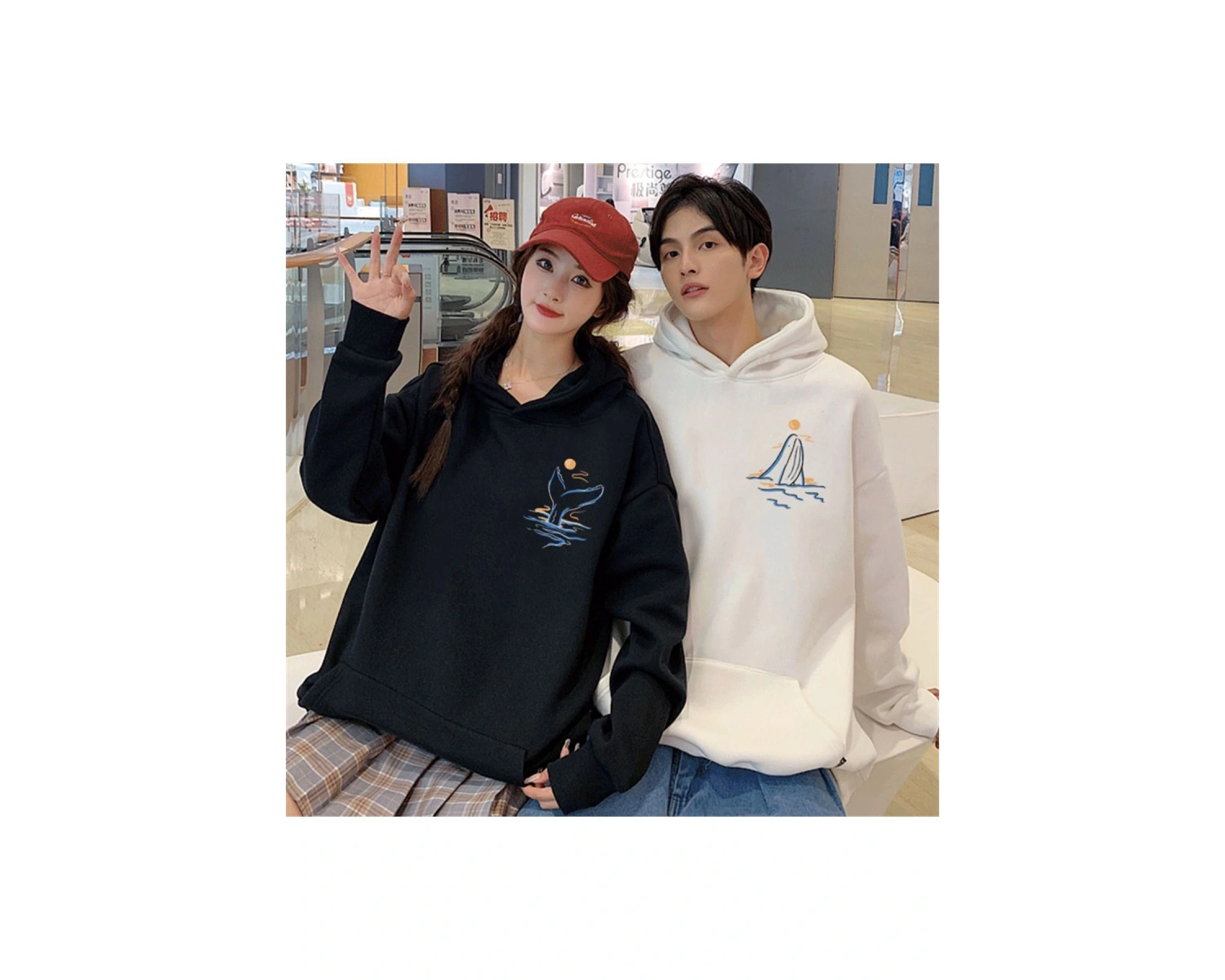 2 Li Harajuku Style Çift Sevgili Kombinleri Couple Clothing Yeni Sezon 2 Adet