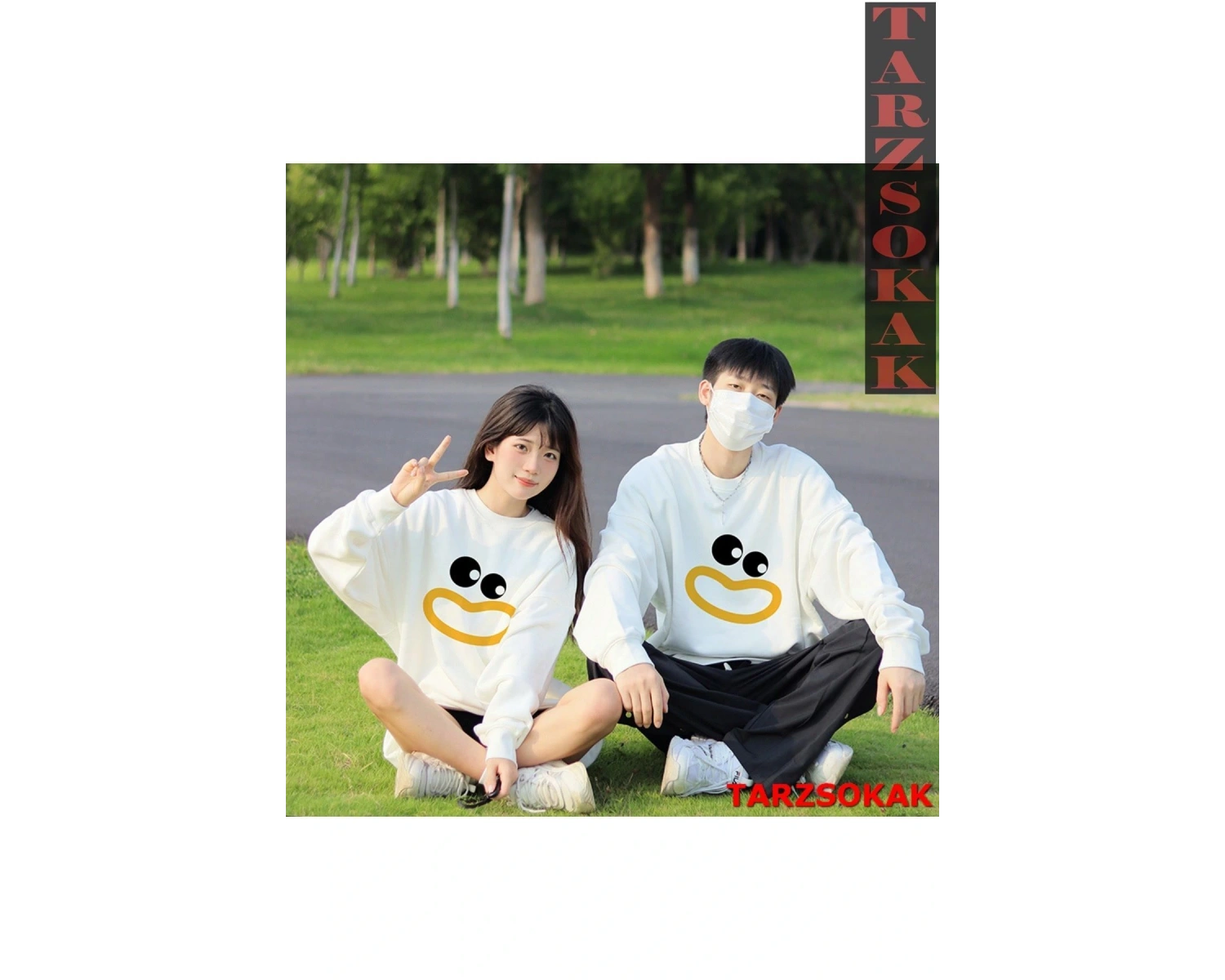 2 Li Harajuku Style Çift Sevgili Kombinleri Couple Clothing Yeni Sezon 2 Adet