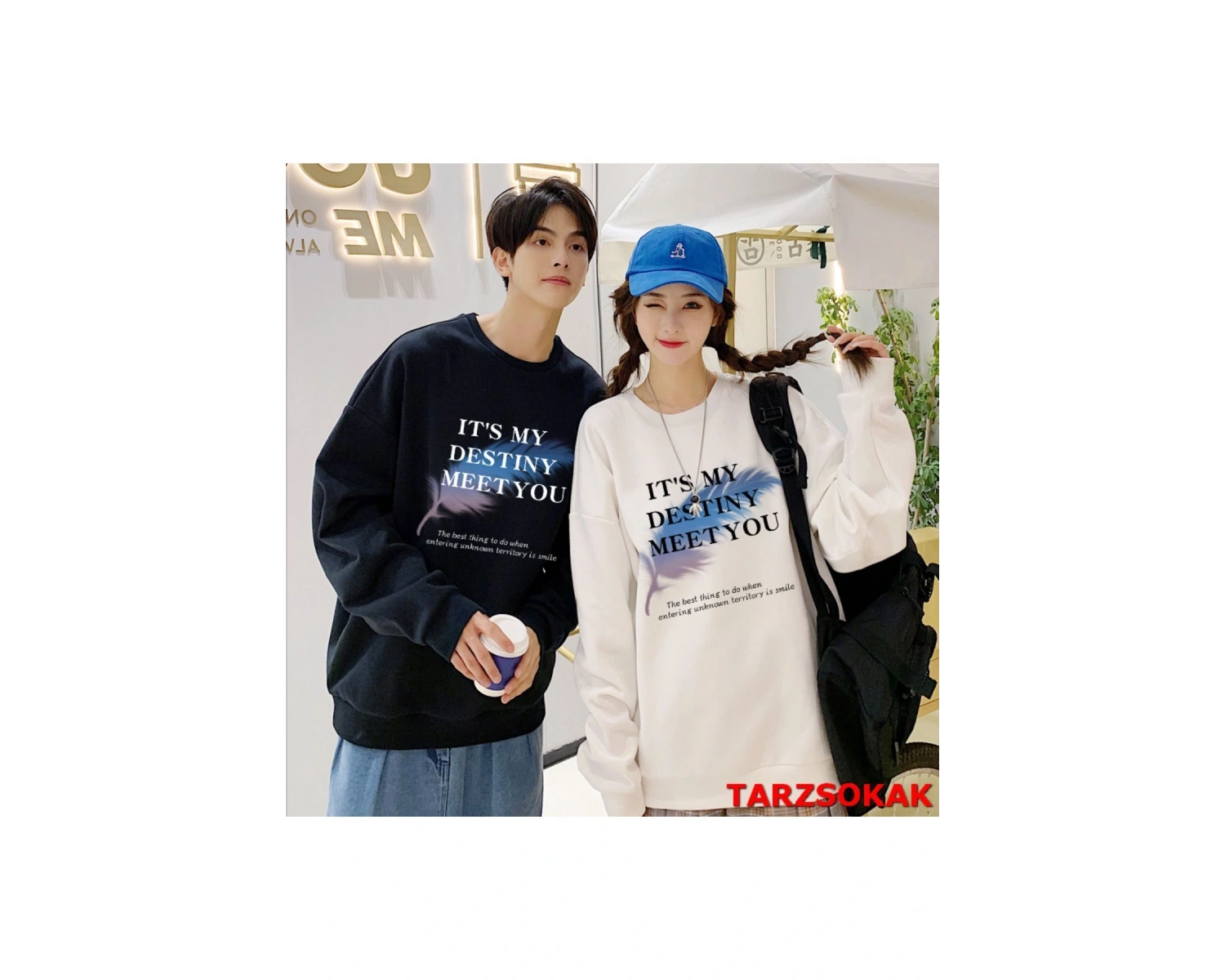 2 Li Harajuku Style Çift Sevgili Kombinleri Couple Clothing Yeni Sezon 2 Adet