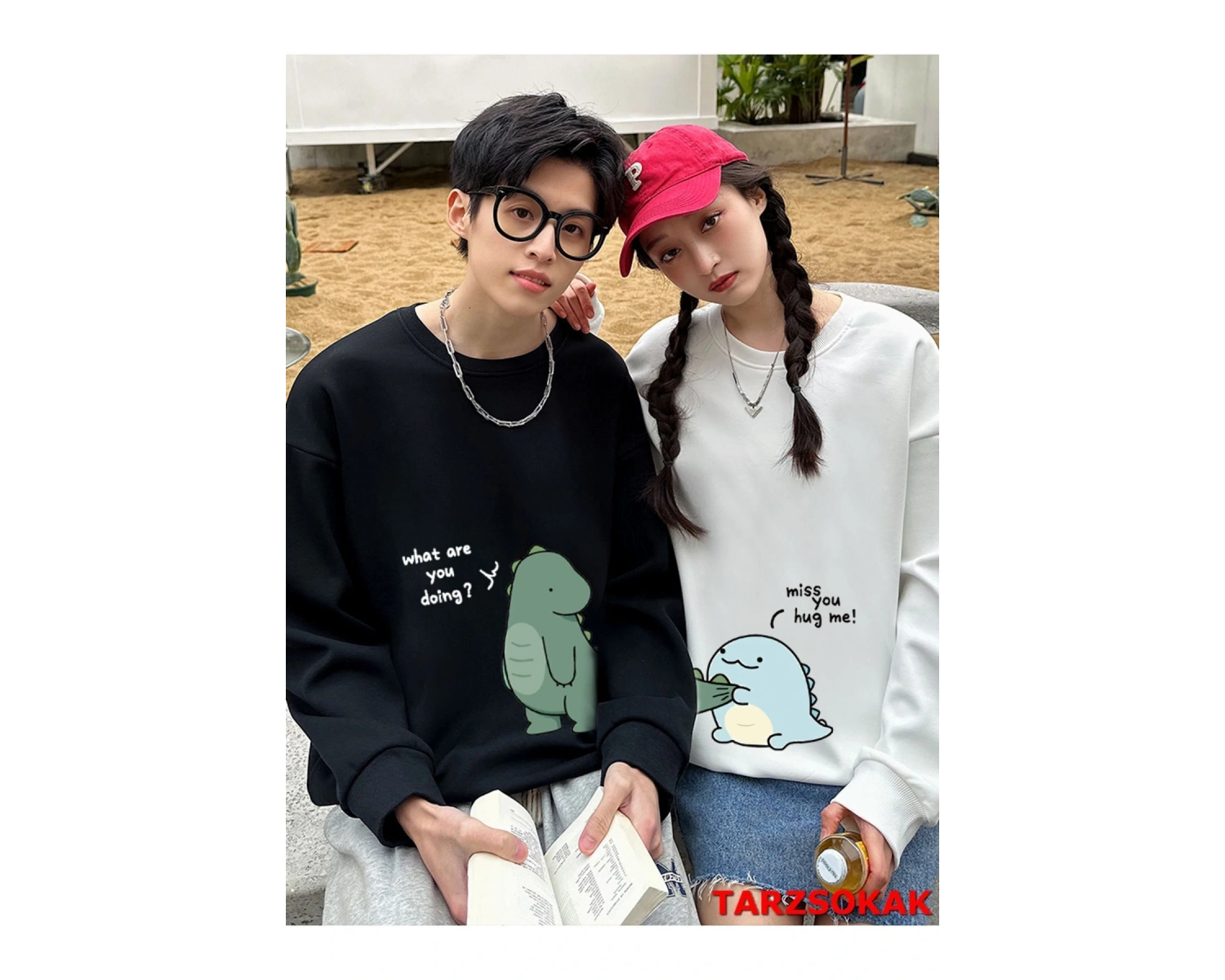 2 Li Harajuku Style Çift Sevgili Kombinleri Couple Clothing Yeni Sezon 2 Adet