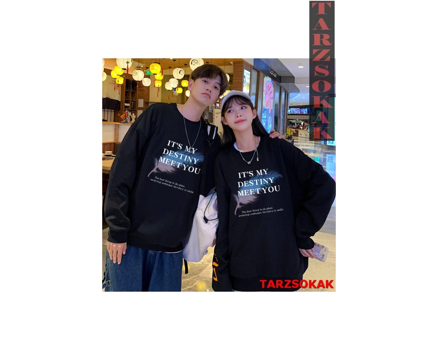 2 Li Harajuku Style Çift Sevgili Kombinleri Couple Clothing Yeni Sezon 2 Adet