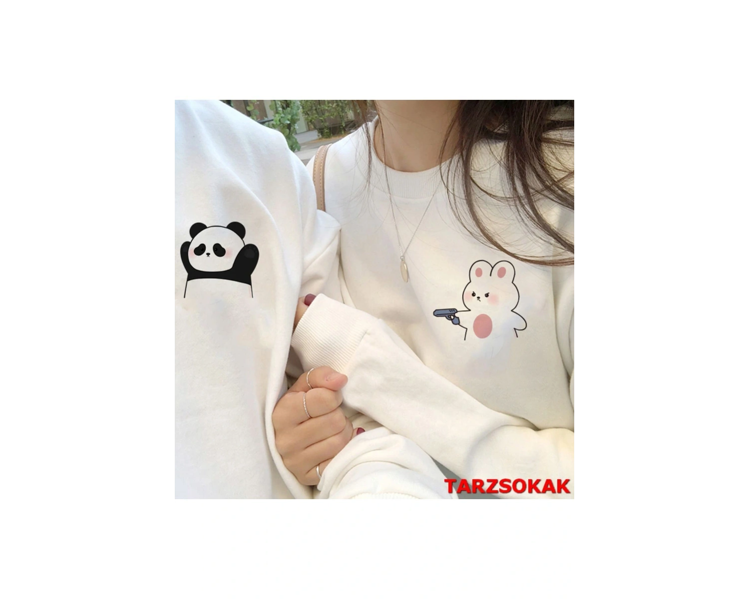 2 Li Harajuku Style Çift Sevgili Kombinleri Couple Clothing Yeni Sezon 2 Adet