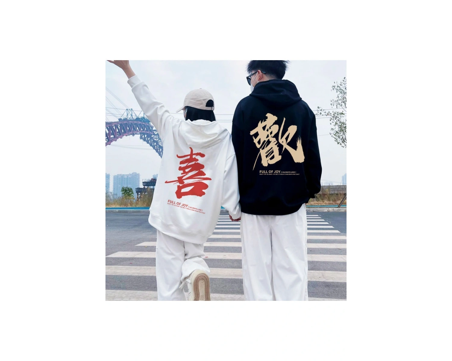 2 Li Harajuku Style Çift Sevgili Kombinleri Couple Clothing Yeni Sezon 2 Adet