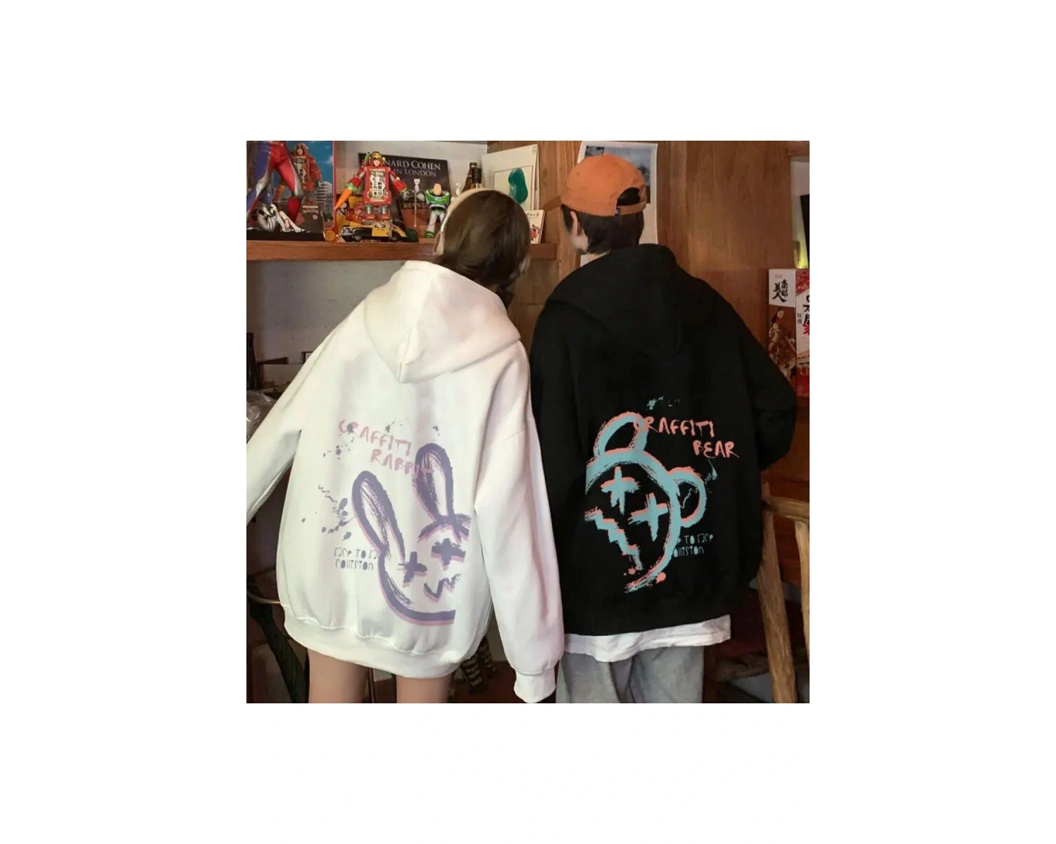 2 Li Harajuku Style Çift Sevgili Kombinleri Couple Clothing Yeni Sezon 2 Adet