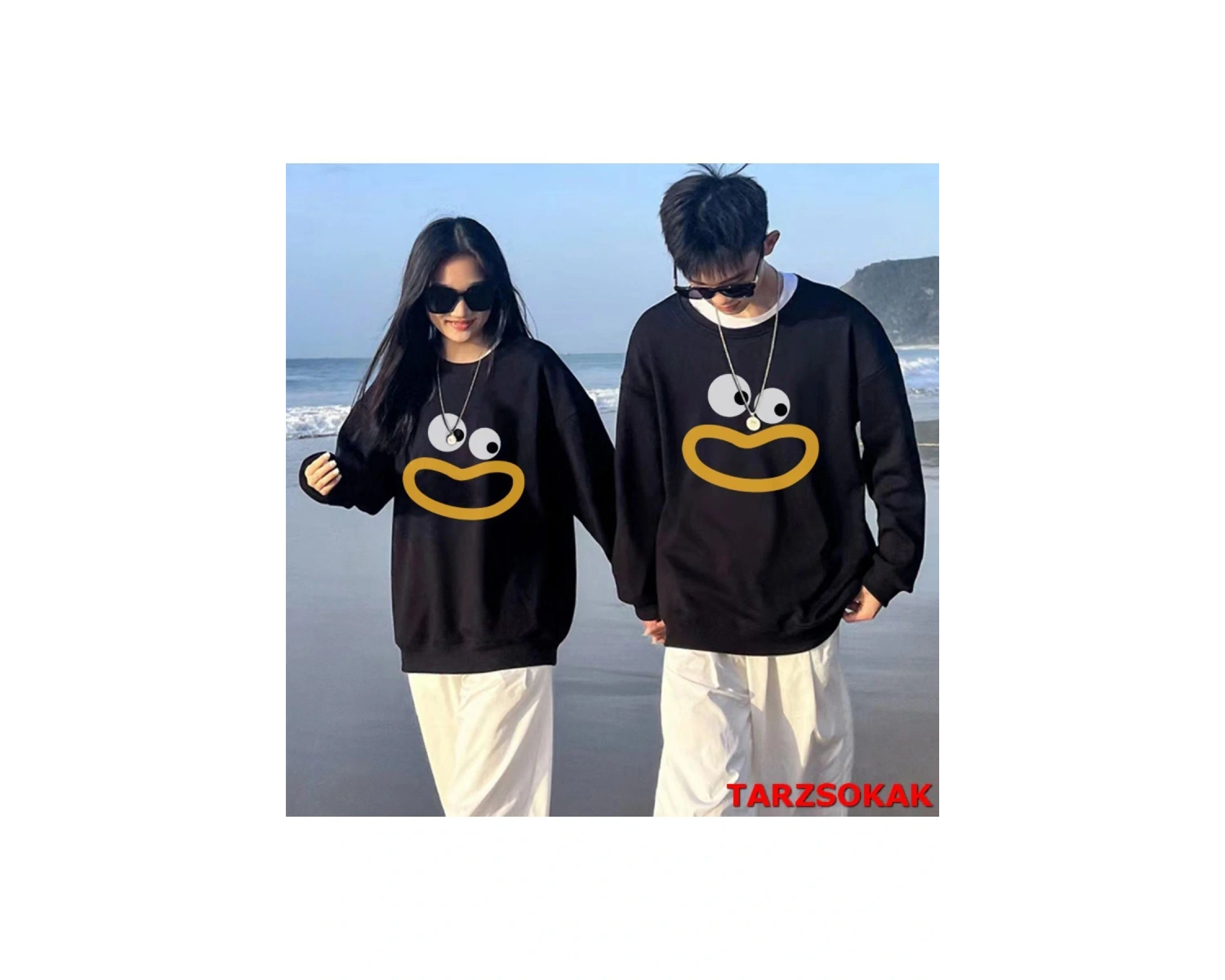 2 Li Harajuku Style Çift Sevgili Kombinleri Couple Clothing Yeni Sezon 2 Adet