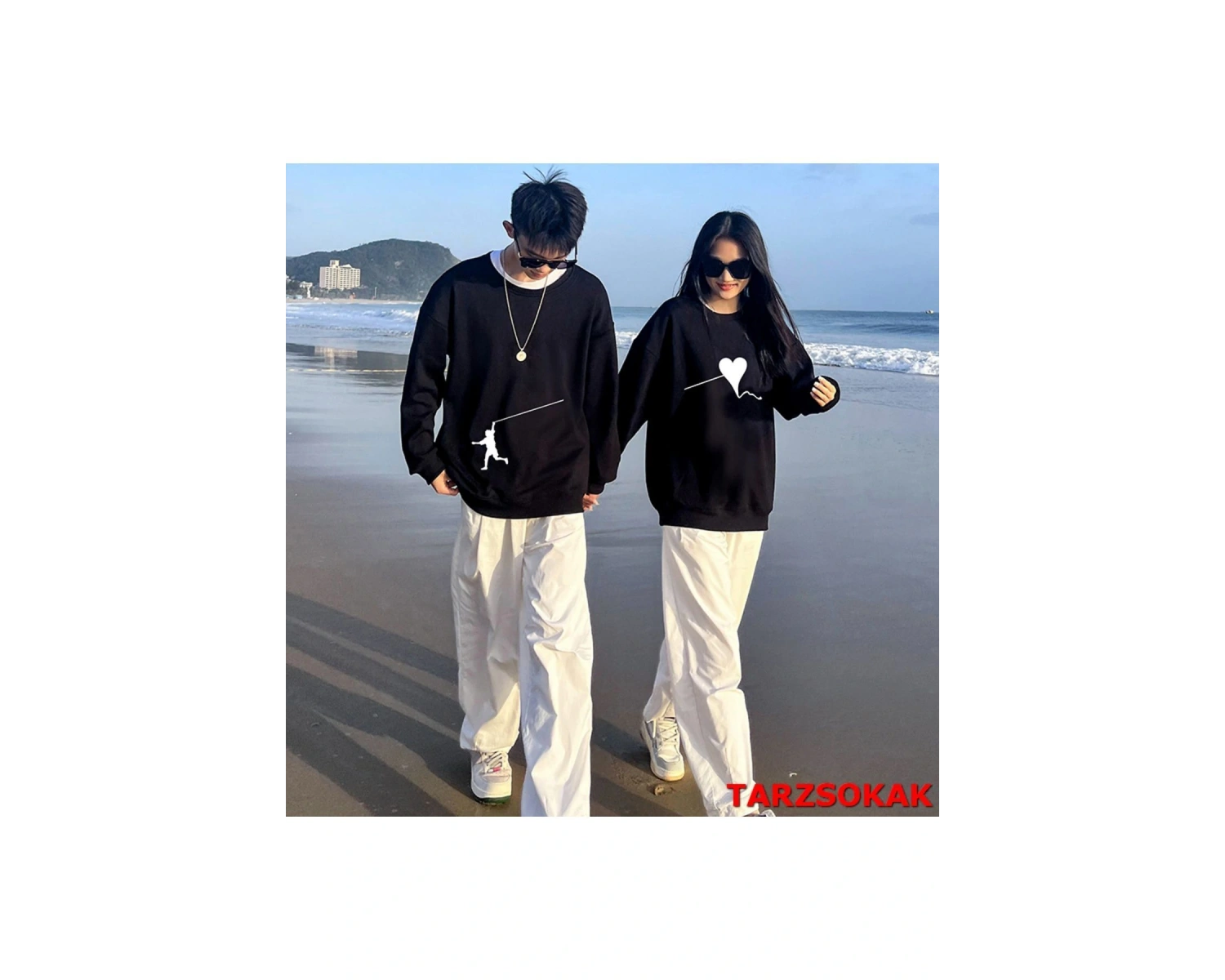 2 Li Harajuku Style Çift Sevgili Kombinleri Couple Clothing Yeni Sezon 2 Adet