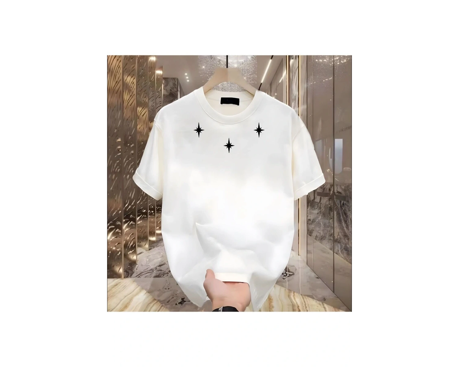 3 Yıldız Baskılı Beyaz