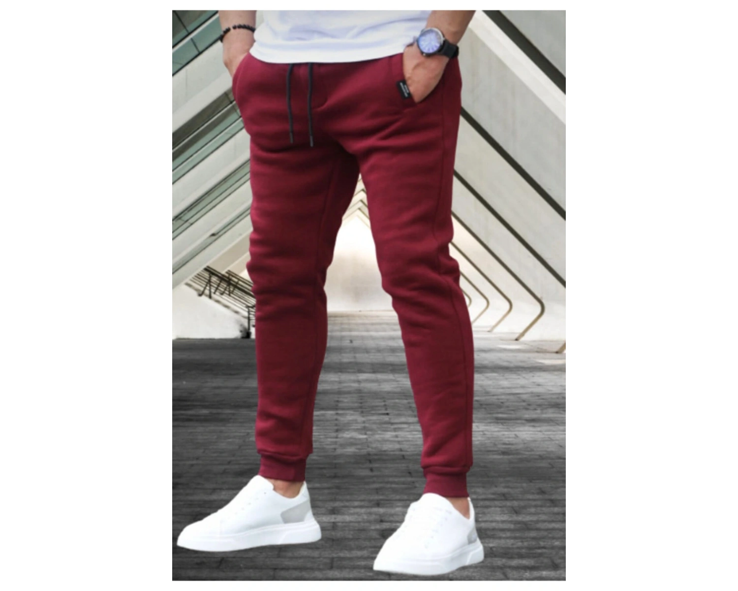 4 Iplik Çok Kalın Tam Kışlık Pamuk Dokuma Outdoor Yeni Trend Jogger Erkek Eşofman Altı