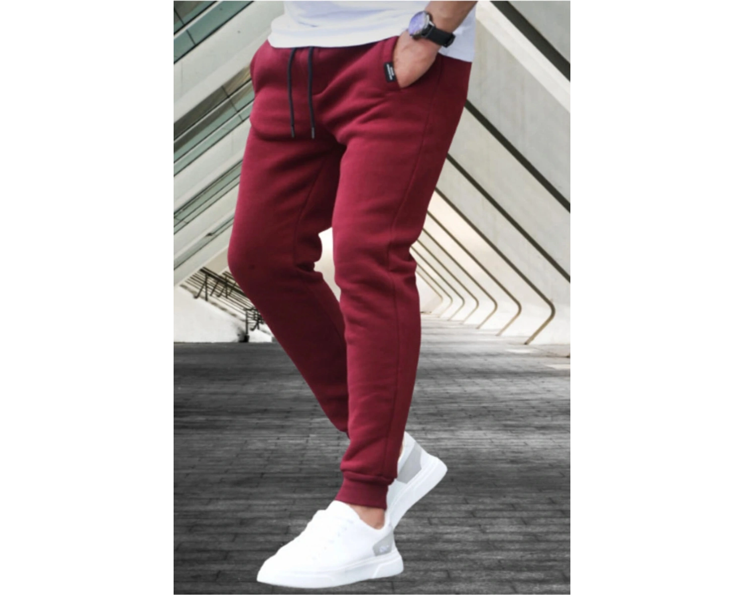 4 Iplik Çok Kalın Tam Kışlık Pamuk Dokuma Outdoor Yeni Trend Jogger Erkek Eşofman Altı