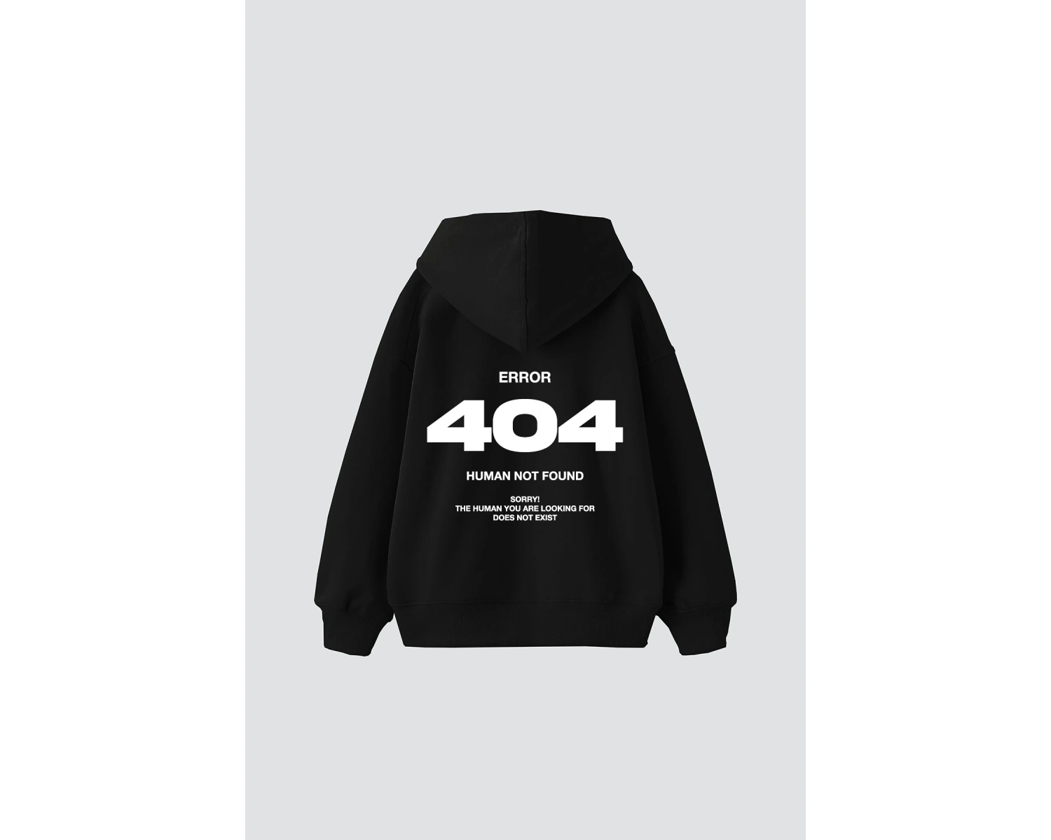 404 Error Baskılı Oversize Unisex Premium Beyaz