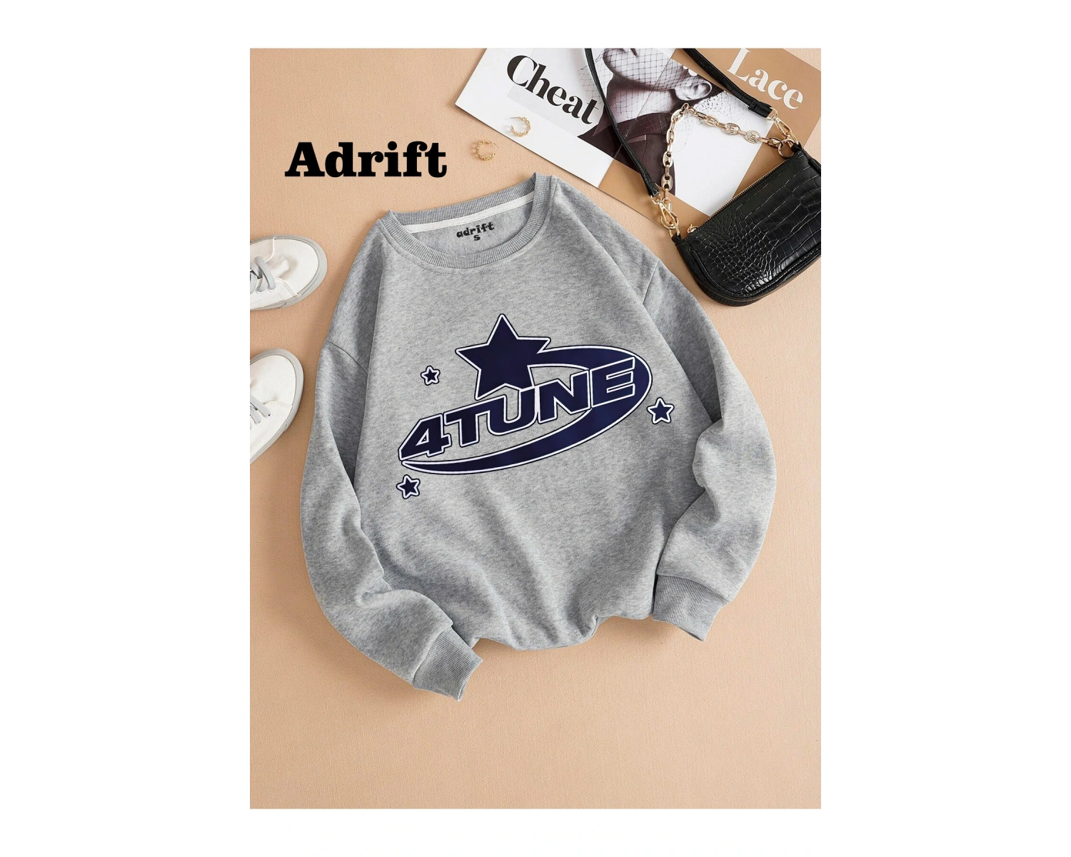 4tune Köstebek Sokak Trend Tasarım Harajuku/Gotik Gri