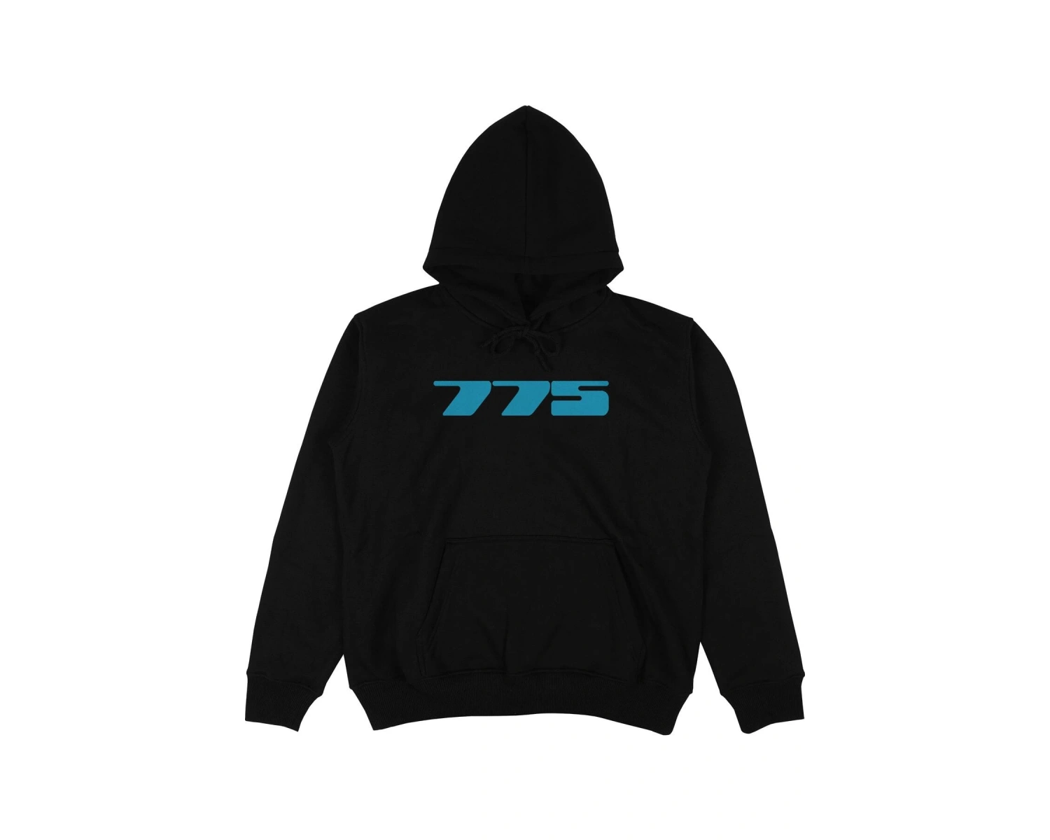 775 v2 Siyah Oversize Unisex Kapüşonlu Sweatshirt Hoodie