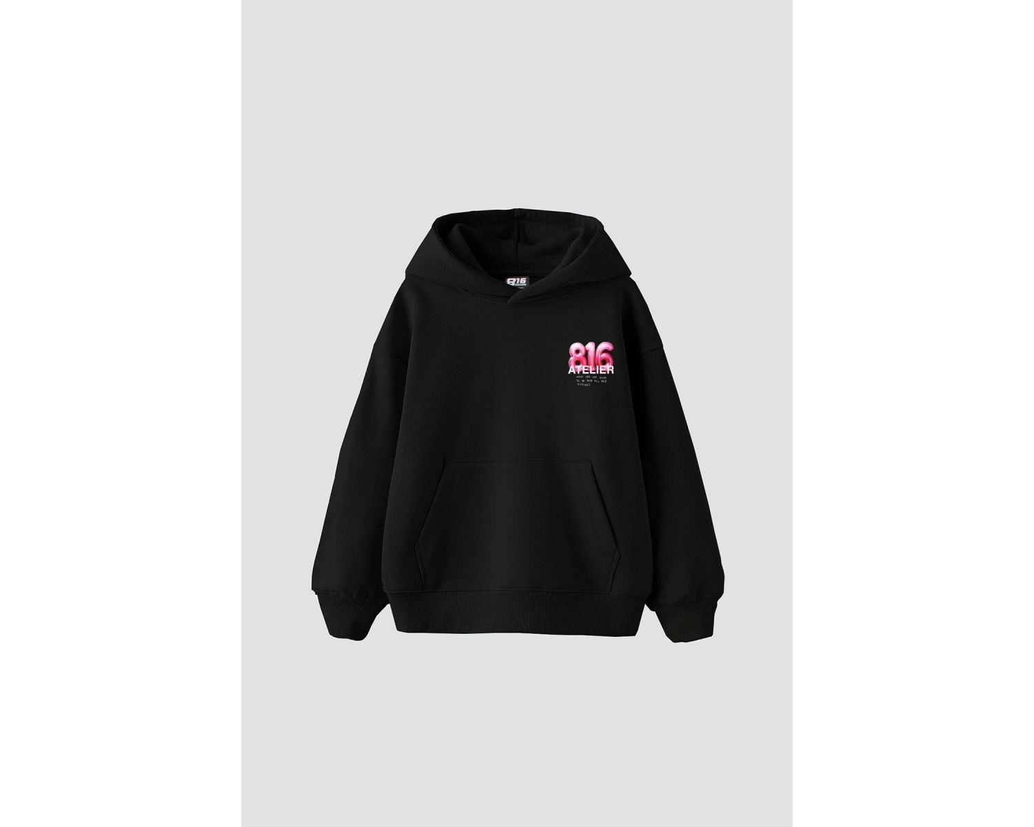 816 Atelier Baskılı Oversize Unisex Beyaz