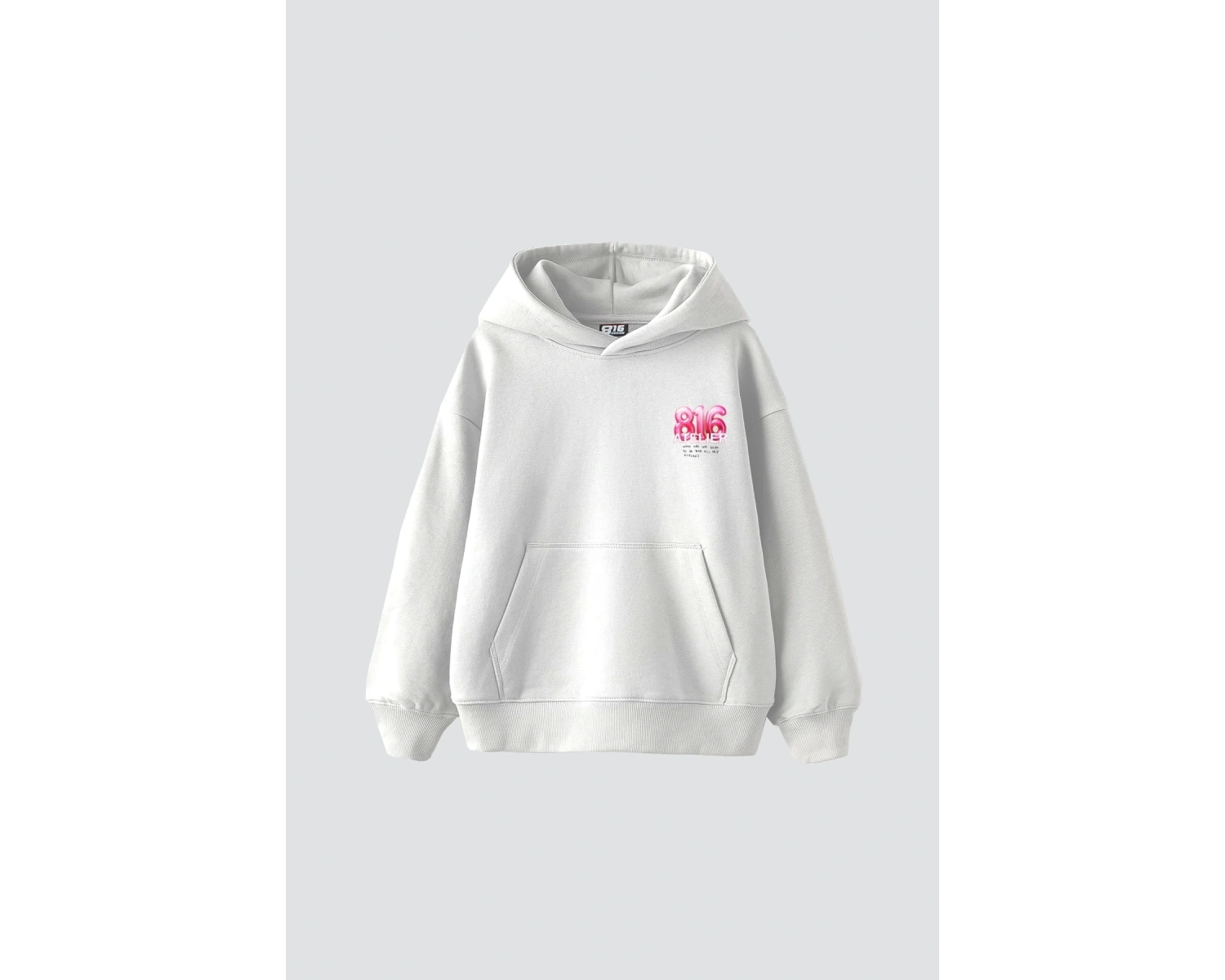 816 Atelier Baskılı Oversize Unisex Beyaz