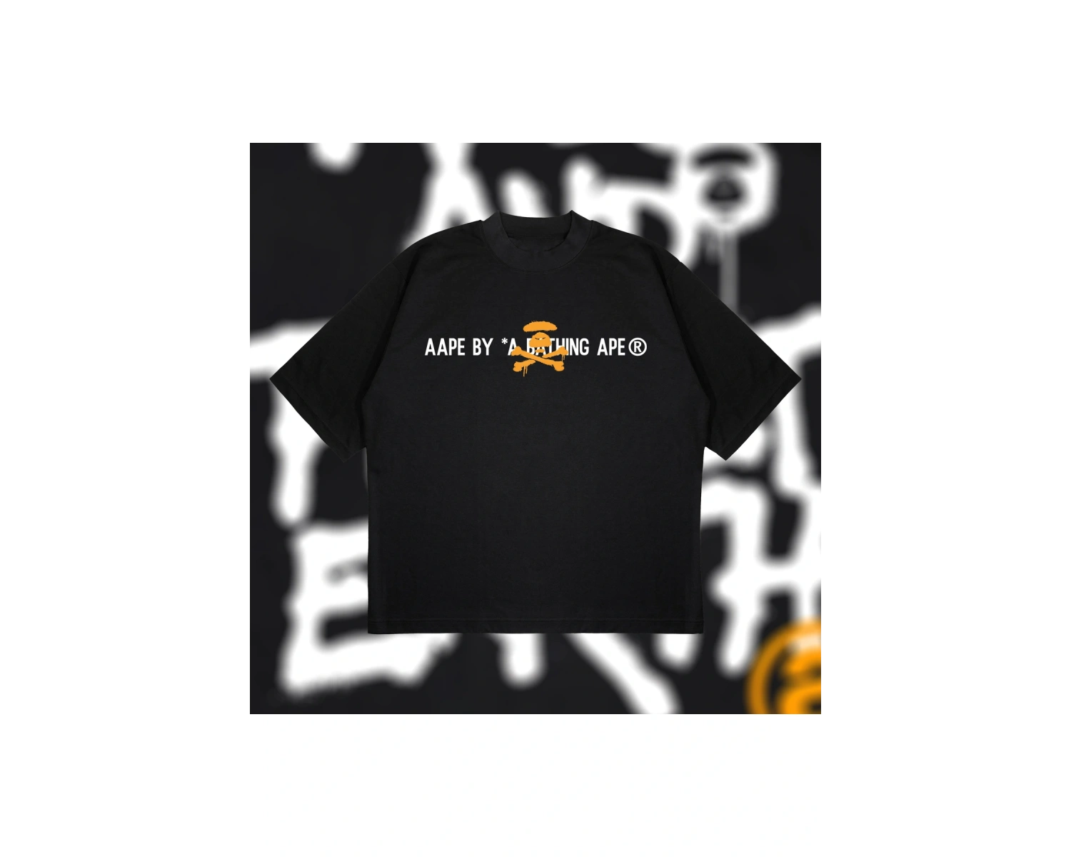 A Bathing Ape Moonface Boxy Fit Oversize Unisex Tshirt – Baskılı Tişört |