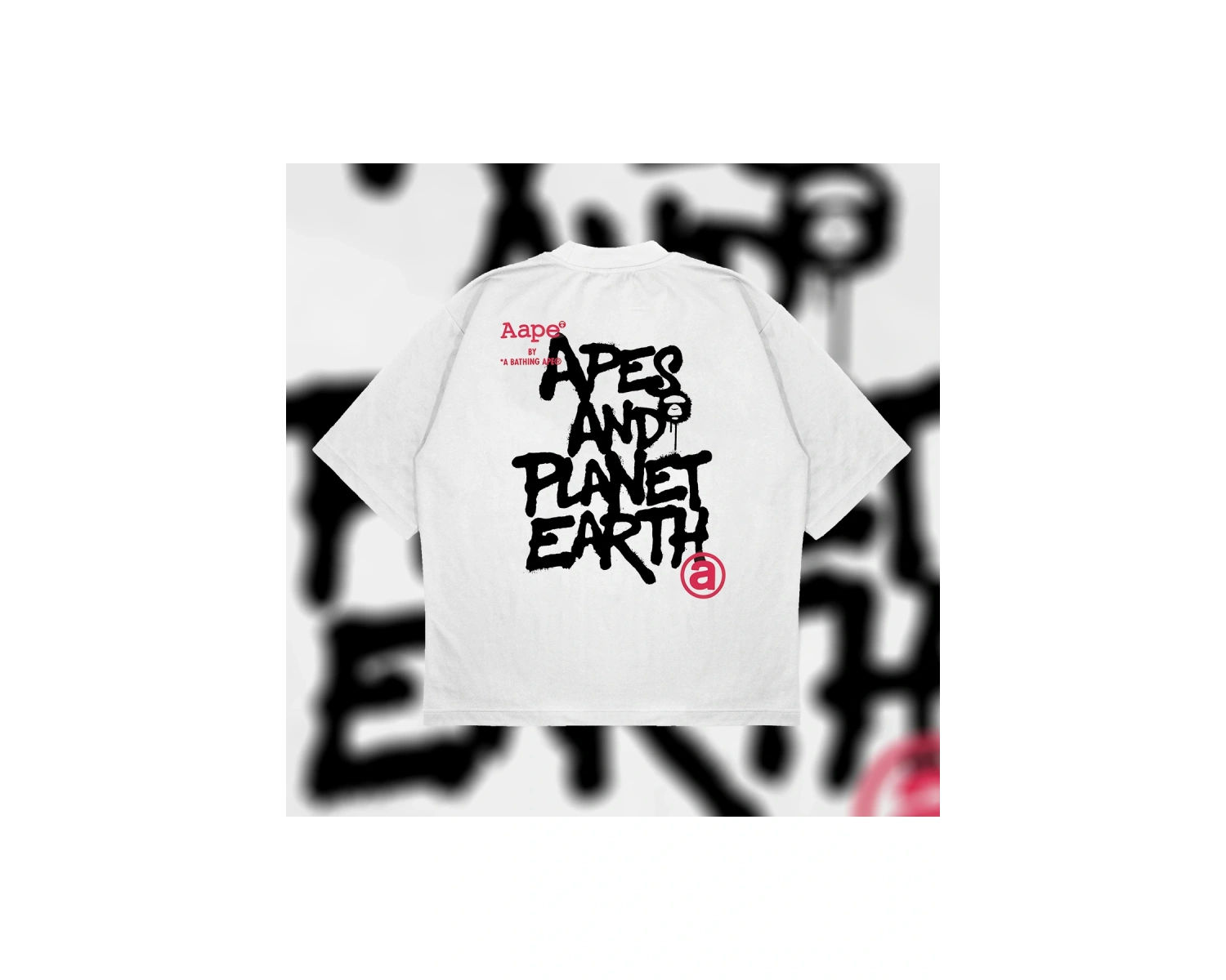 A Bathing Ape Moonface Boxy Fit Oversize Unisex Tshirt – Baskılı Tişört |