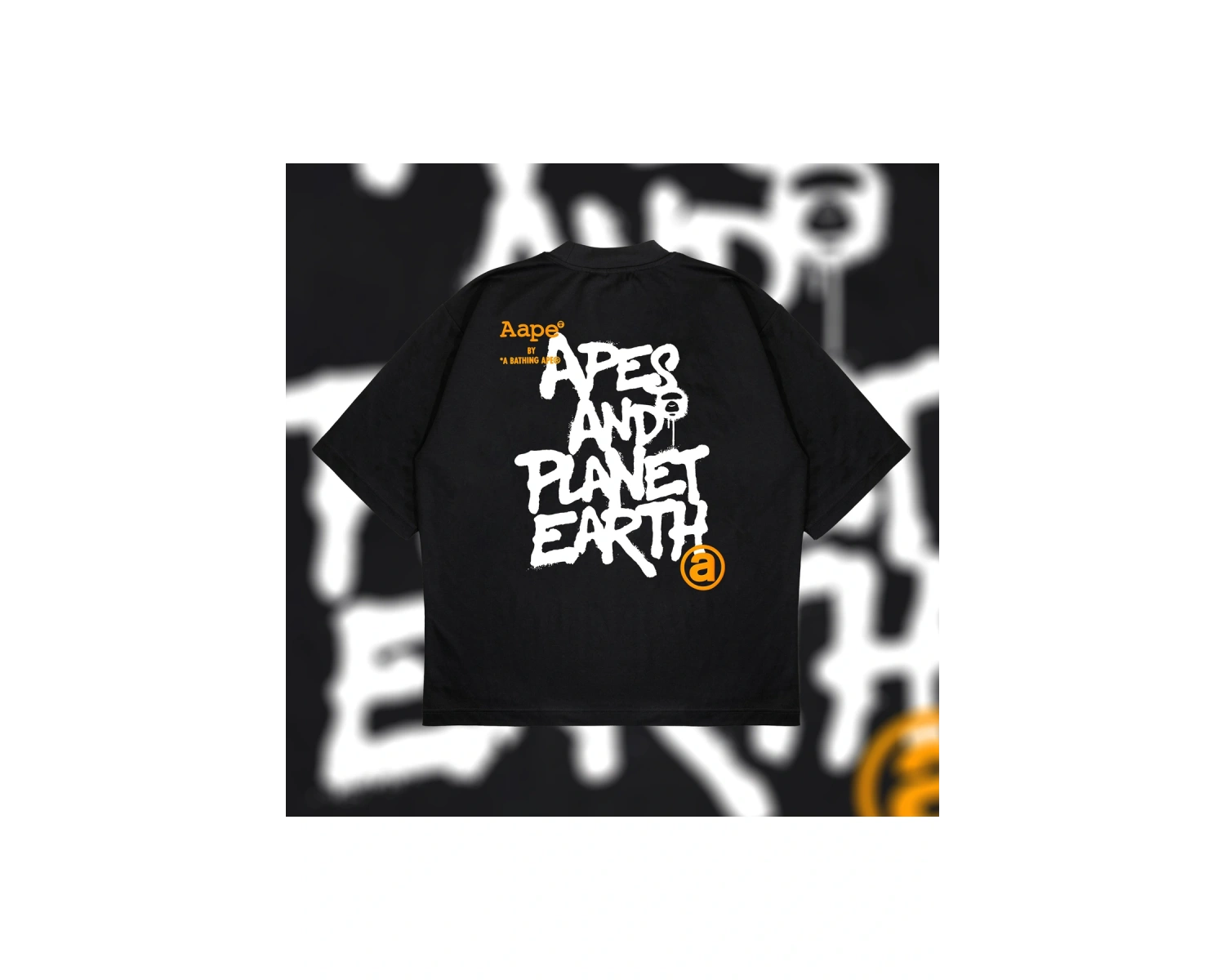 A Bathing Ape Moonface Boxy Fit Oversize Unisex Tshirt – Baskılı Tişört |