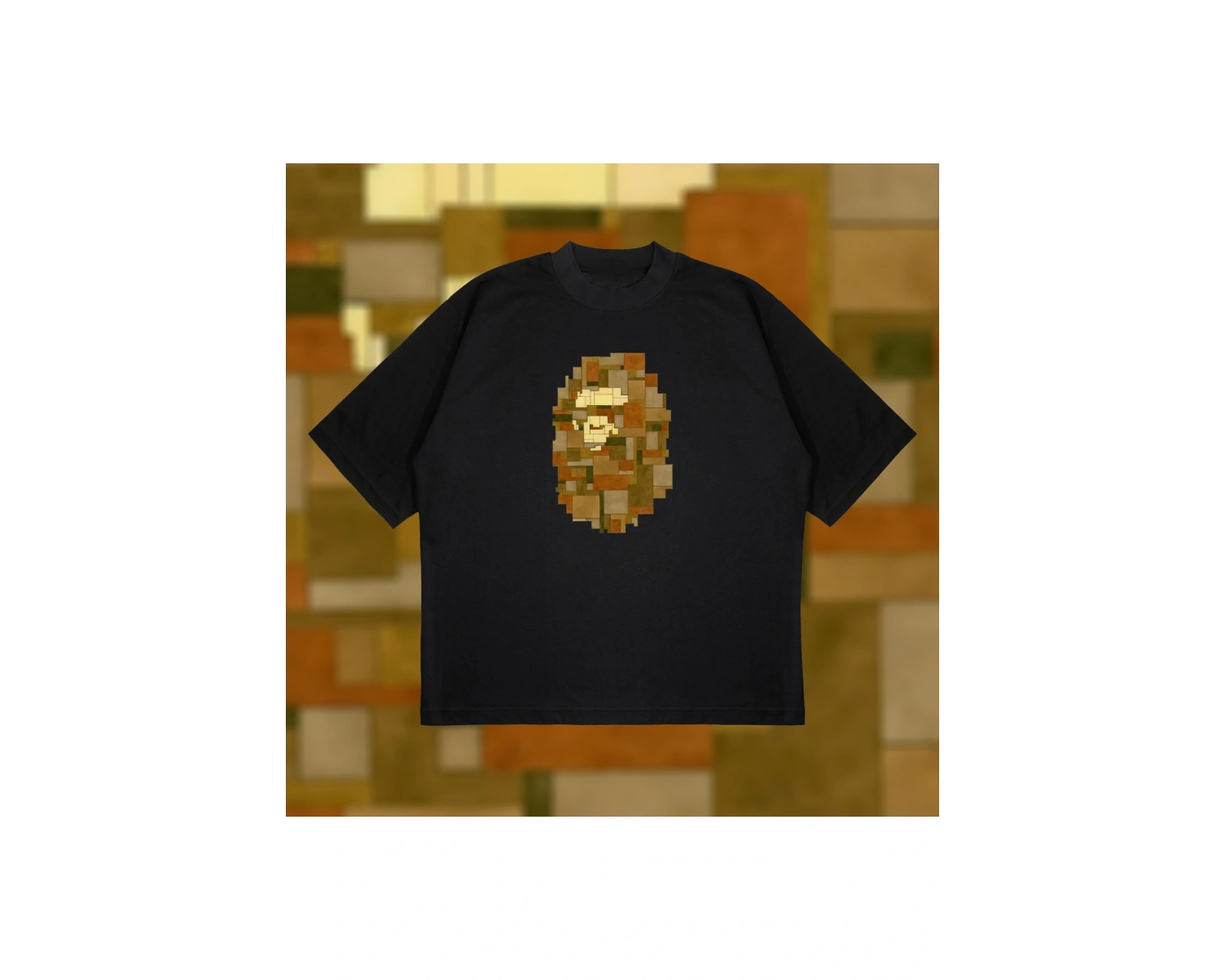 A Bathing Ape X Adam Lister Boxy Fit Oversize Unisex Tshirt – Baskılı Tişört |