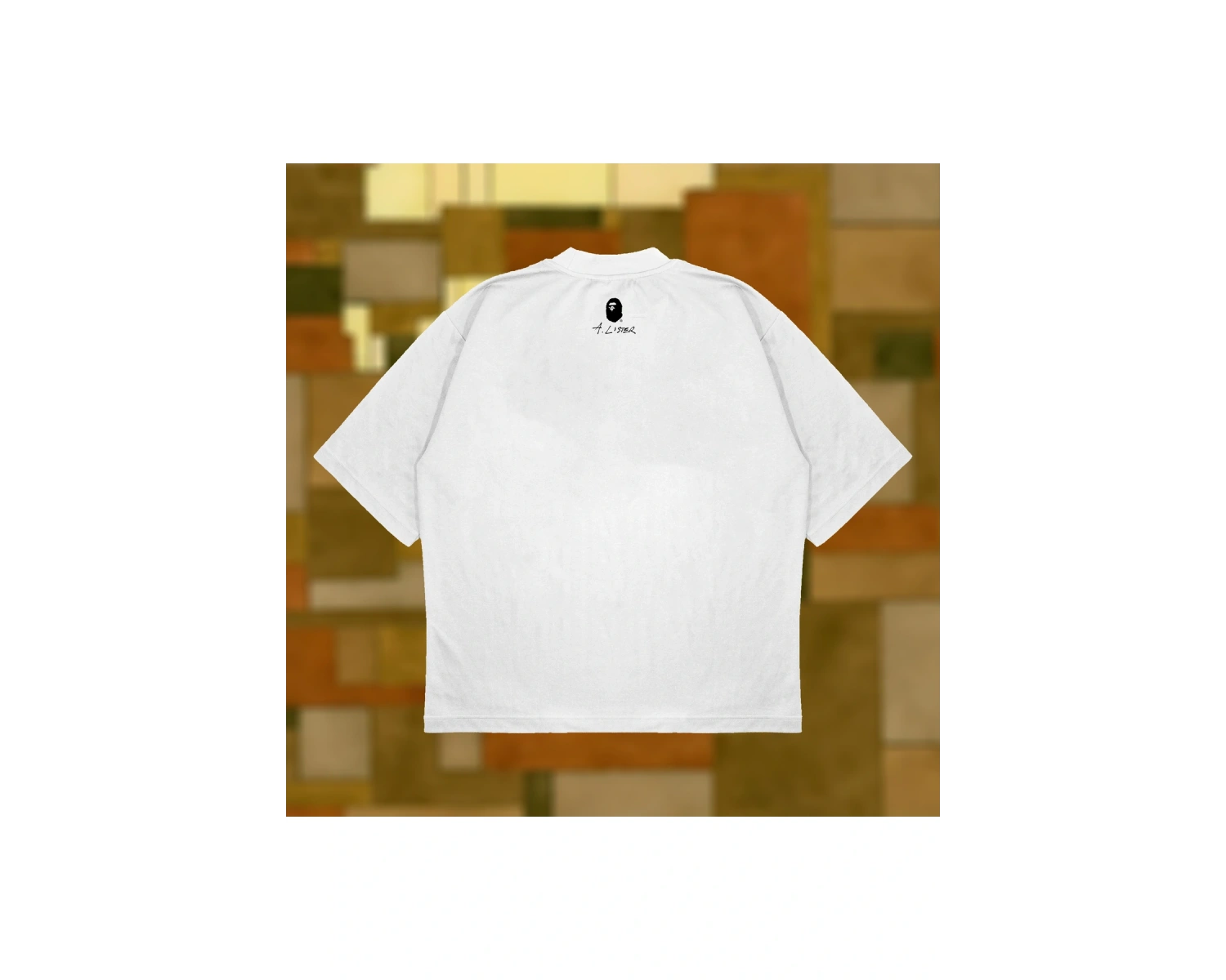 A Bathing Ape X Adam Lister Boxy Fit Oversize Unisex Tshirt – Baskılı Tişört |