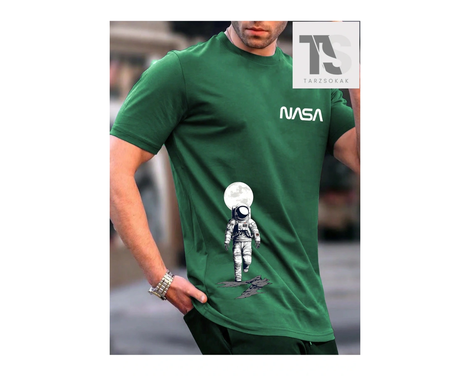 Academia Erkek Kafatası & Slogan Baskılı Kısa Kollu T-shirt