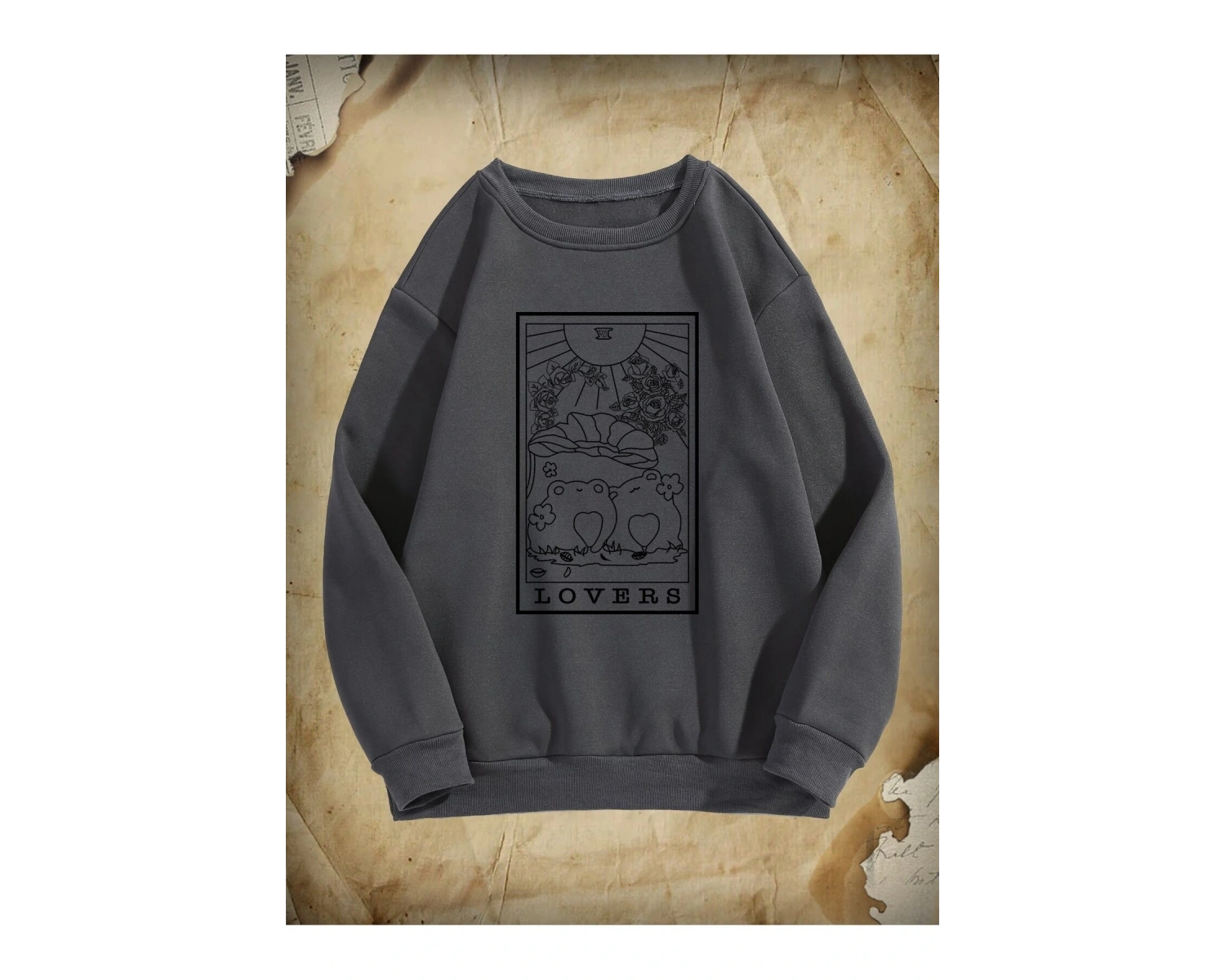 Academia Frog Graphic Thermal Sweatshirt