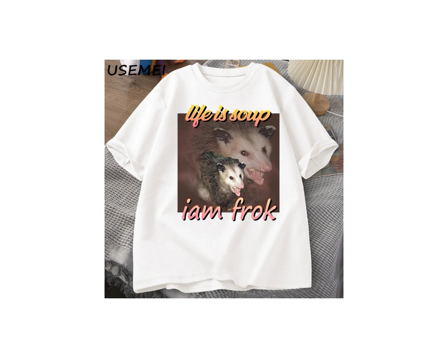 Acı çekerken hidrate kalmak T-Shirt Vintage stil komik kurbağa grafik Tee yaz pamuk kısa koll 2925