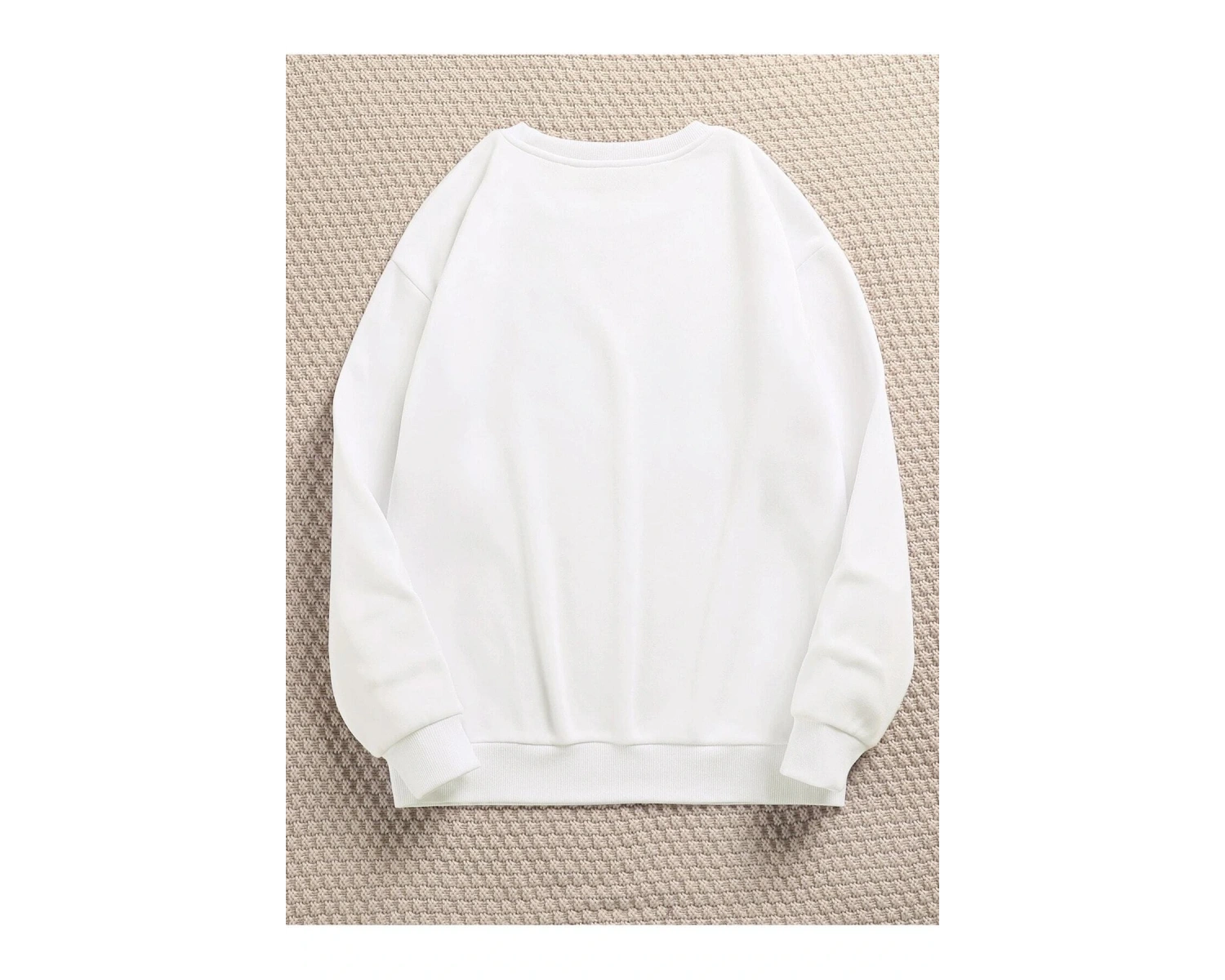 Adrif Maskeli Kedi Renkli Oversize Bisiklet Yaka Pamuklu Sweatshirt Beyaz