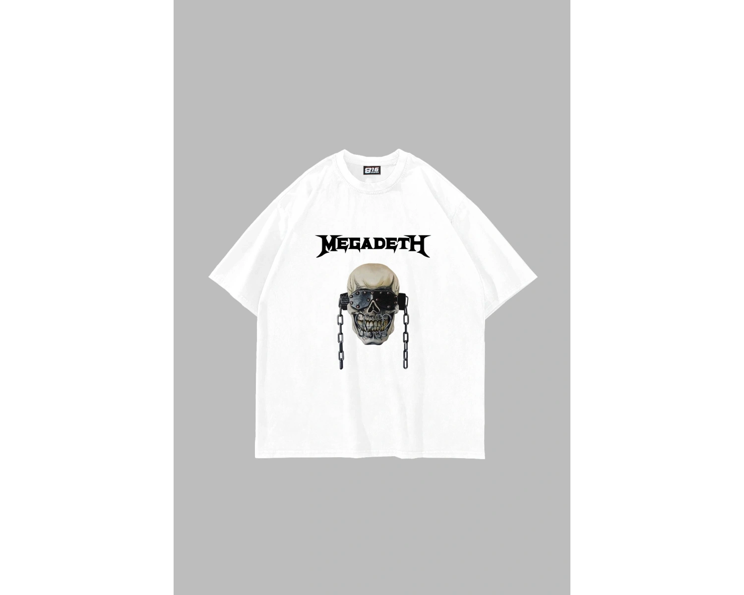 Adrift Megadeth Baskılı Beyaz Unisex Oversize