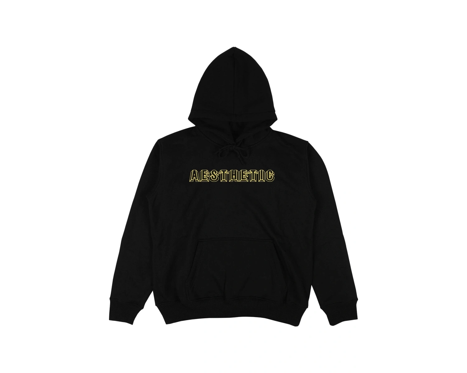 Aesthetic Siyah Oversize Unisex Kapüşonlu Sweatshirt Hoodie