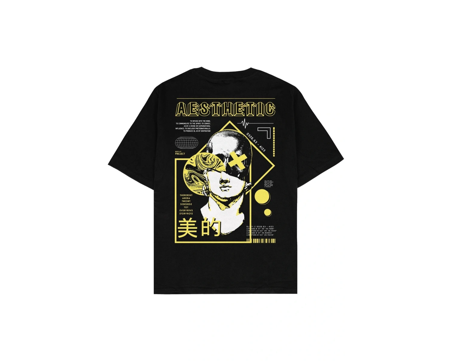 Aesthetic Siyah Oversize Unisex T-shirt