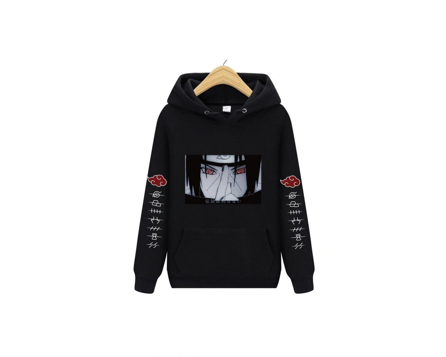 Akatsuki Naruto Unisex Kapüşonlu Hoodie 12102 Siyah