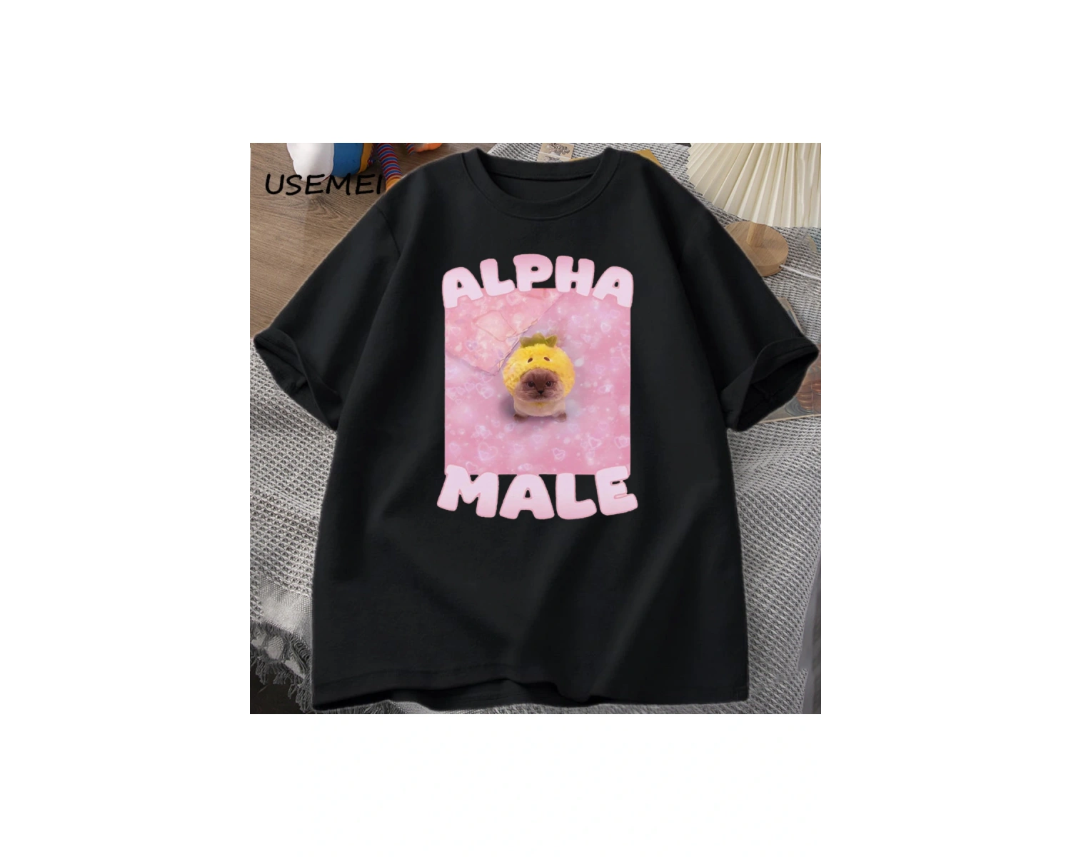 Alfa erkek komik kedi Meme T-shirt kadın ve erkekler Goofy Shirt Terkek % tasarımcı k 3061