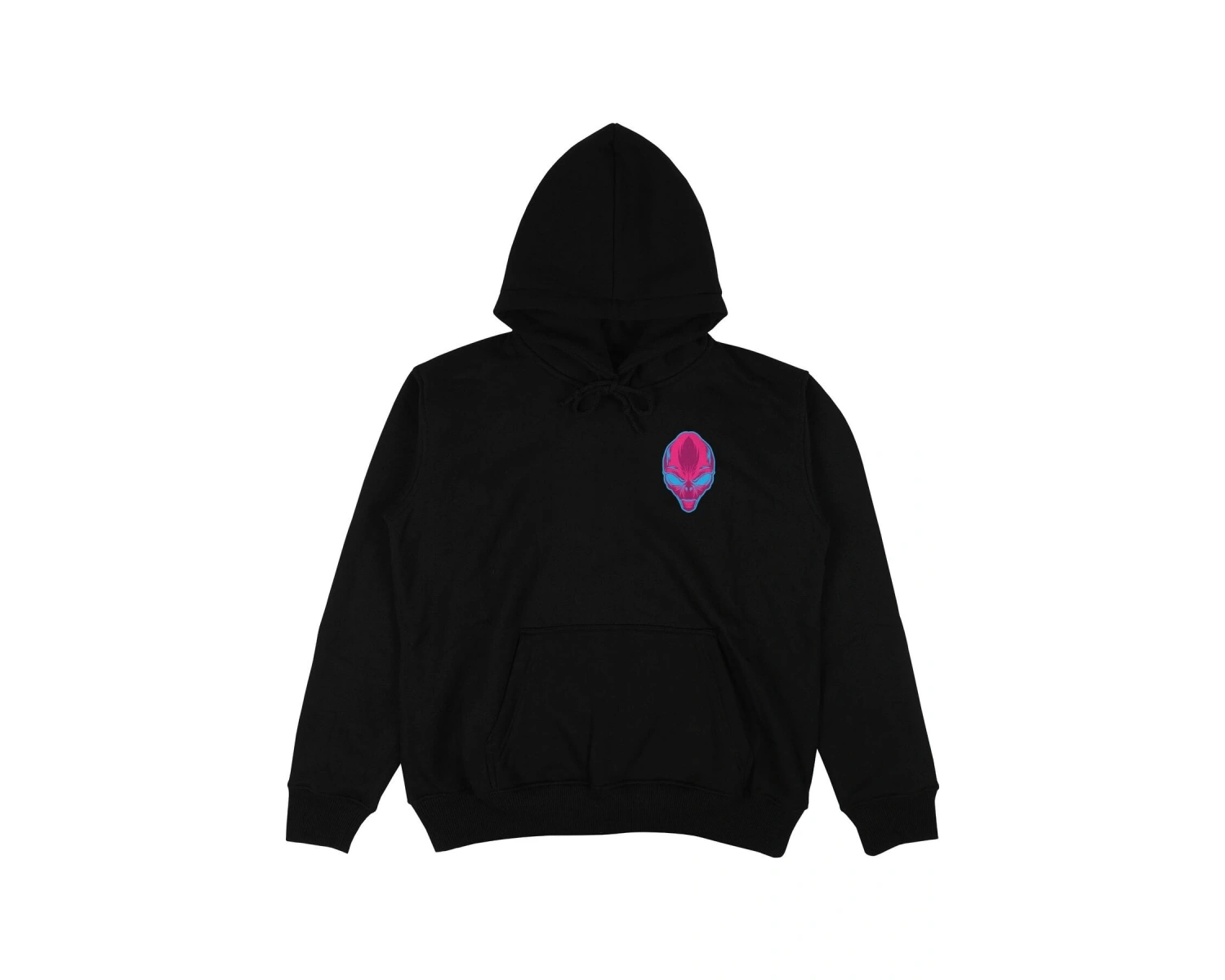 Alien Siyah Oversize Unisex Kapüşonlu Sweatshirt Hoodie