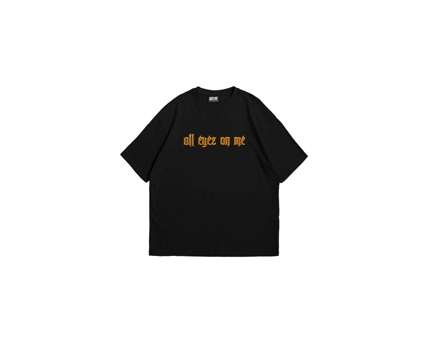 All Eyez On Me Baskılı Oversize Unisex Beyaz