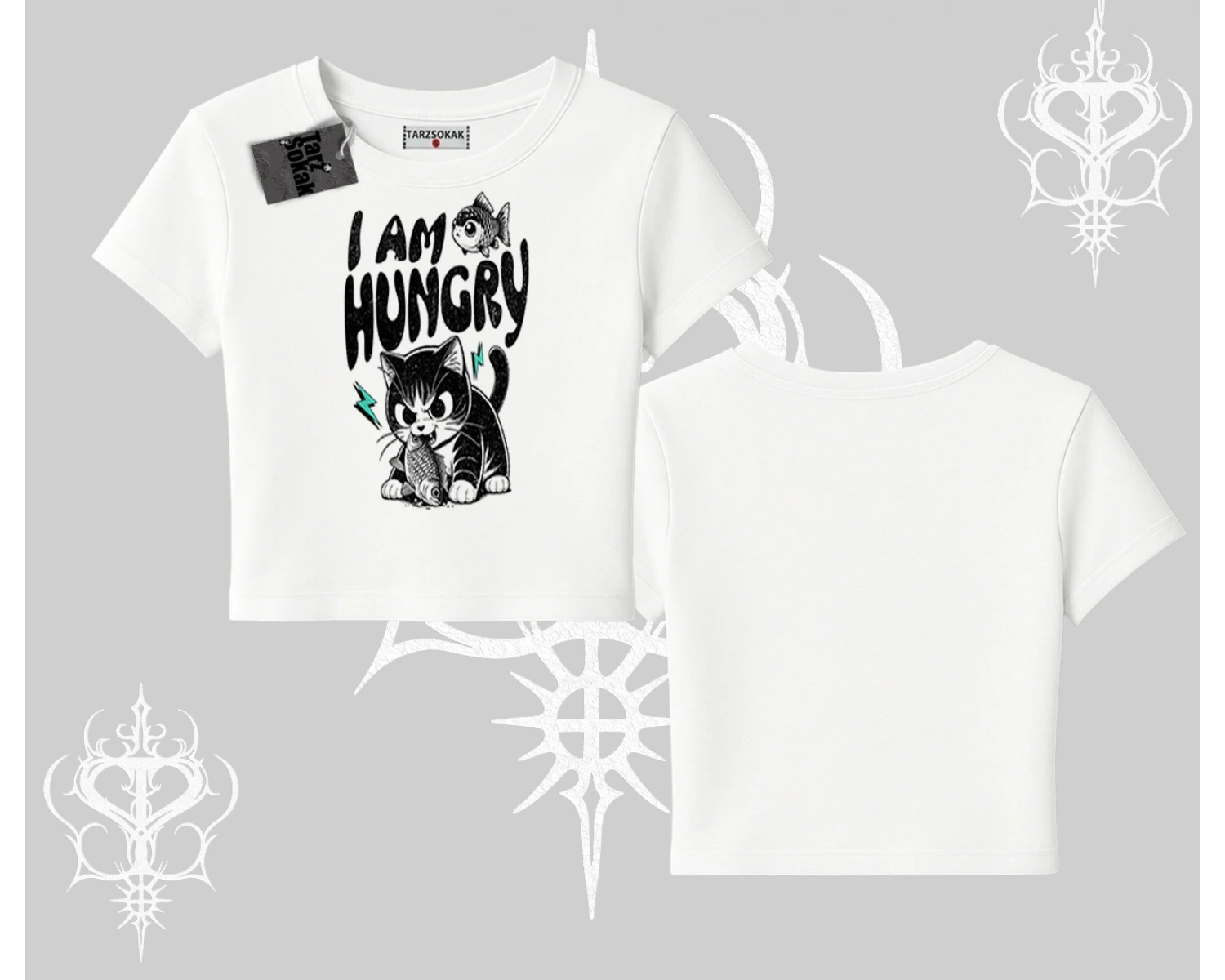 Am Hungry Kedi Baskılı Babby Tee Tshirt