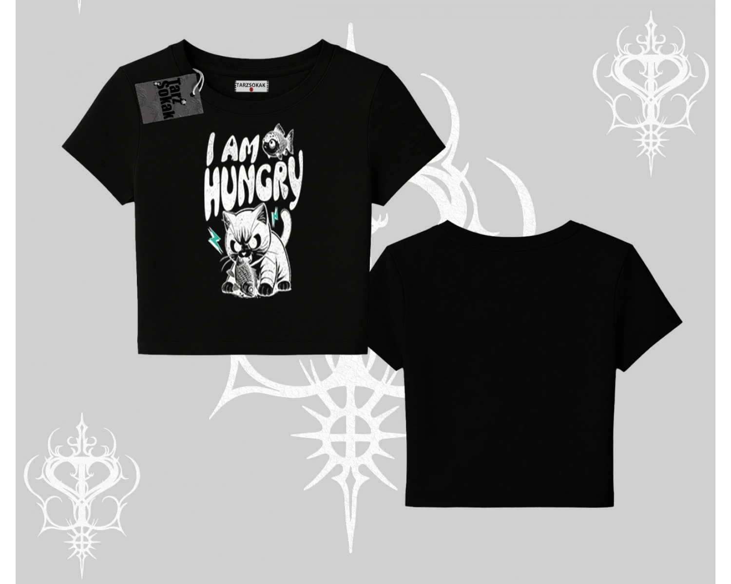 Am Hungry Kedi Baskılı Babby Tee Tshirt