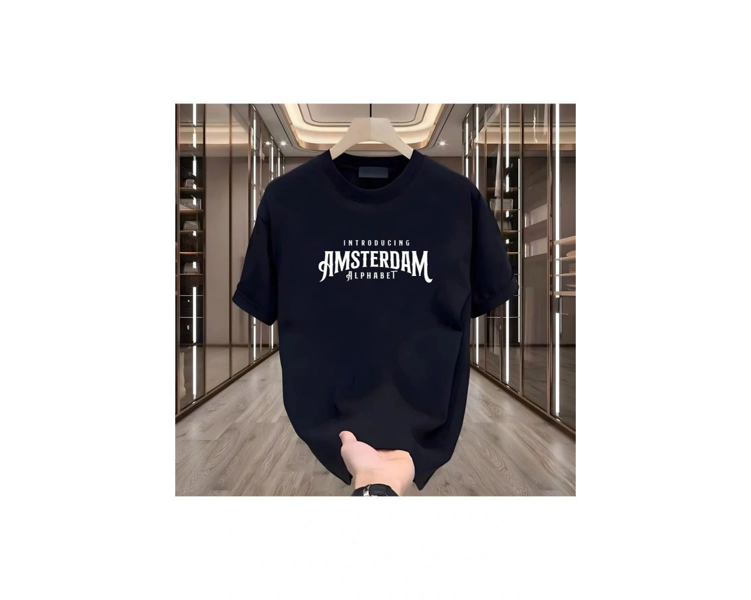 Amsterdam Baskılı Beyaz Erkek