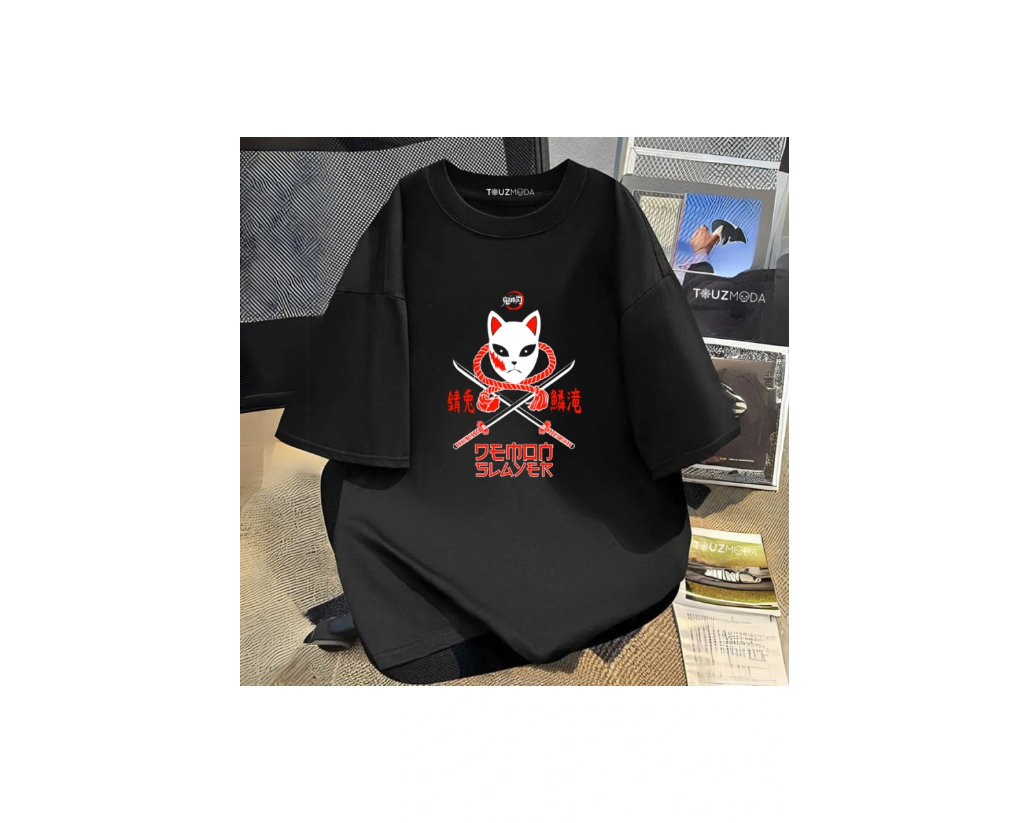 Anime Demon Slayer Baskılı Unisex Oversize