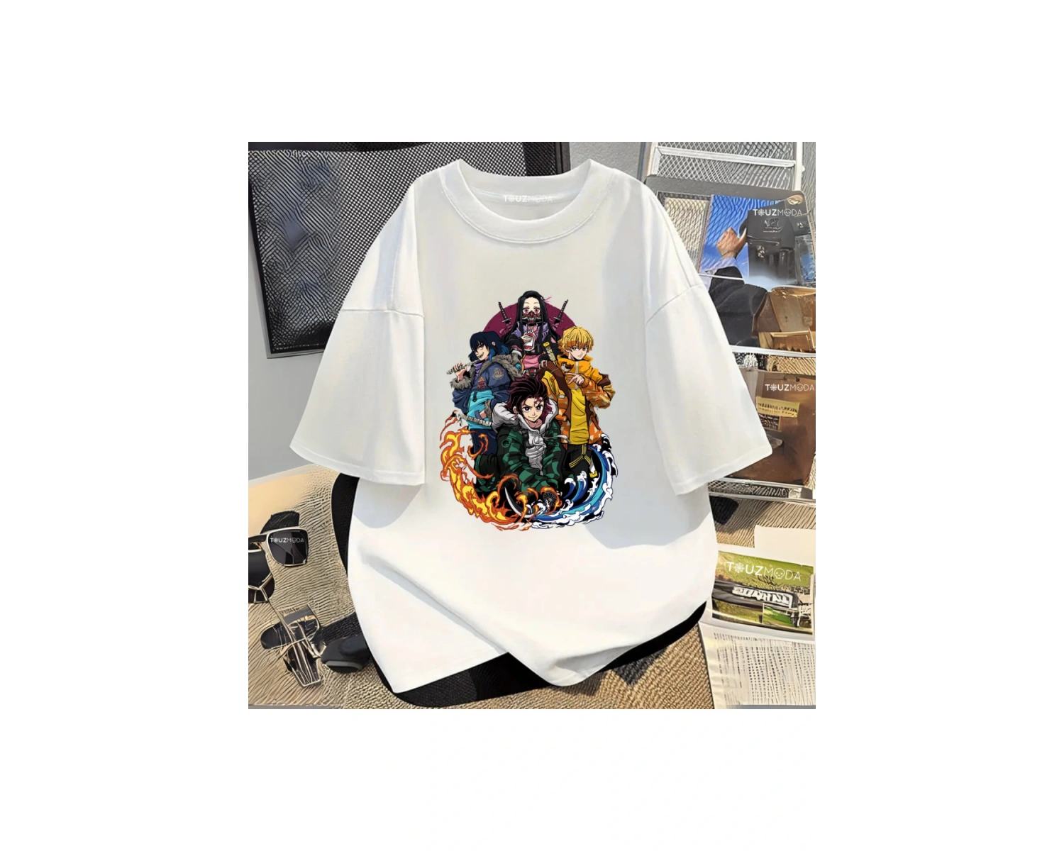 Anime Demon Slayer Baskılı Unisex Oversize