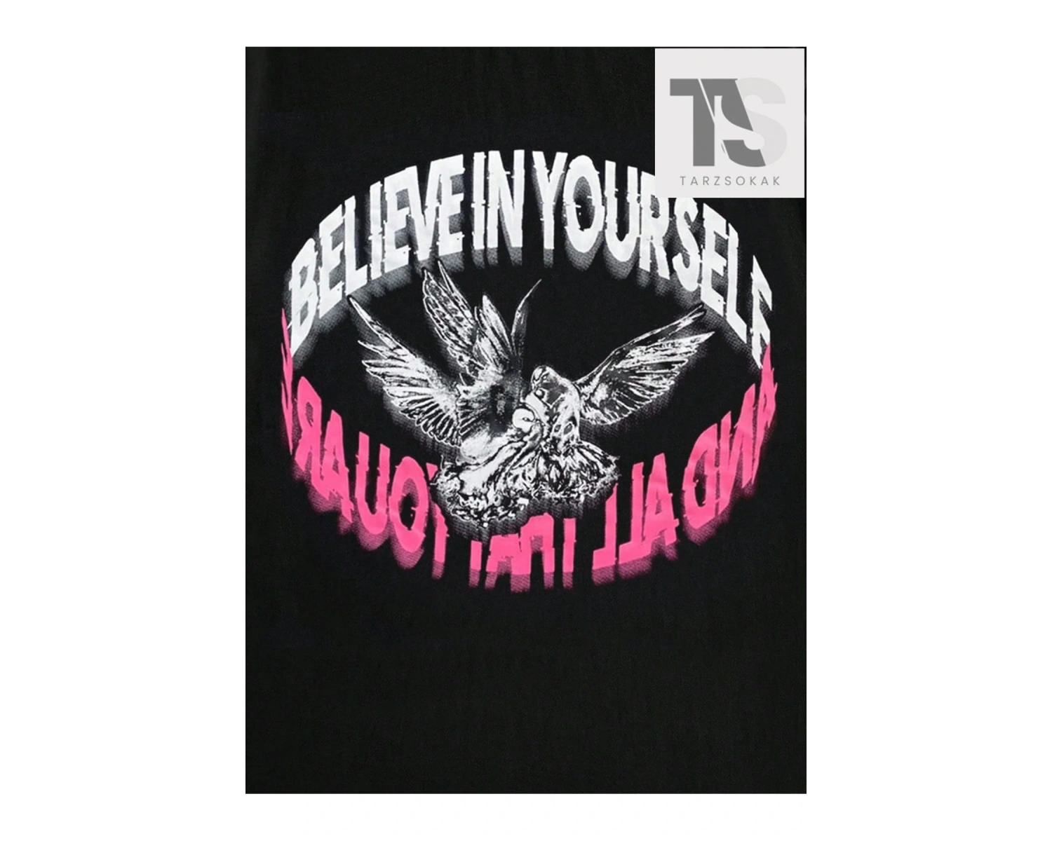 Anime Erkek Kafatası Baskılı T-shirt