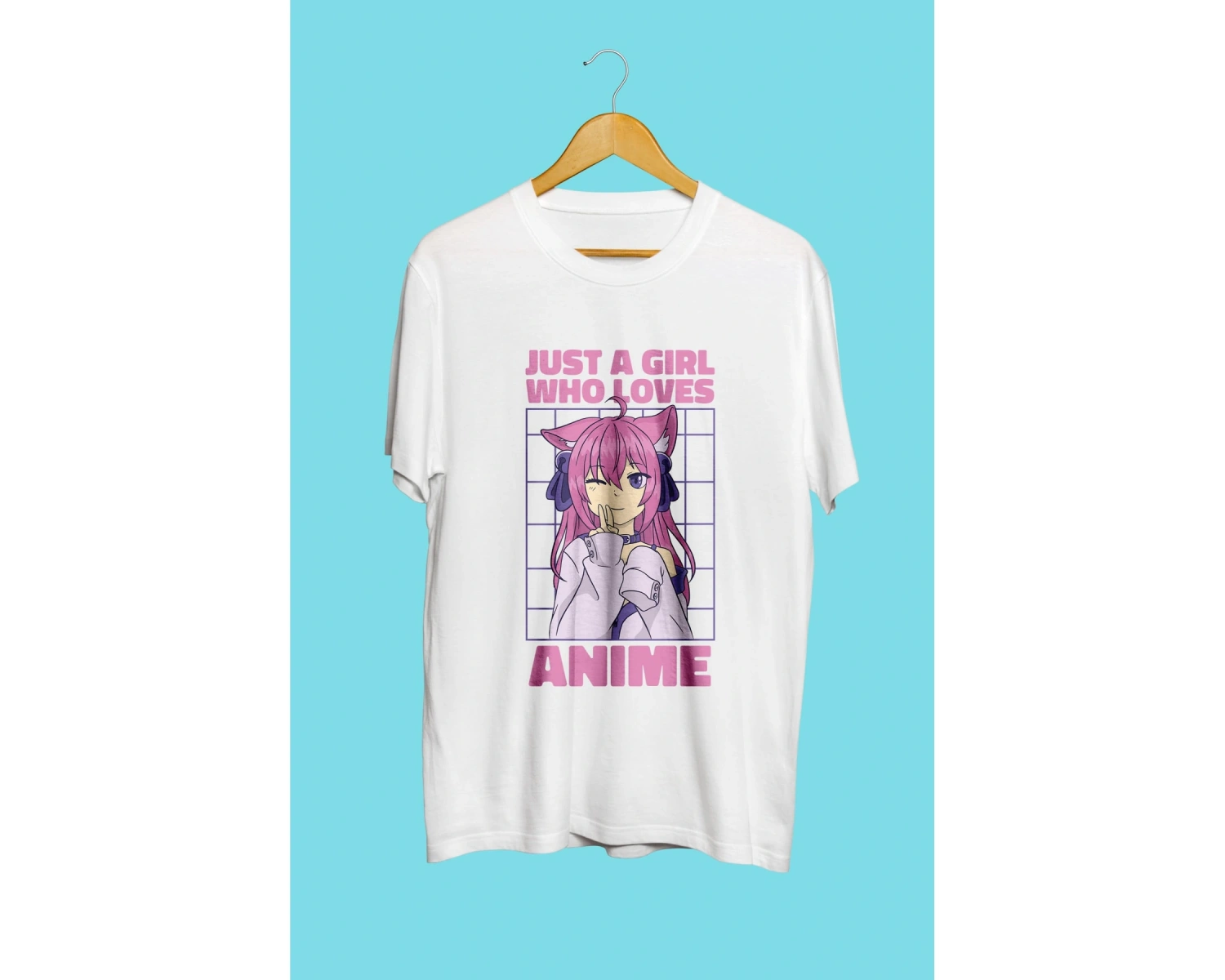 Anime Kızları Anime Çizim Baskılı Unisex Tişört