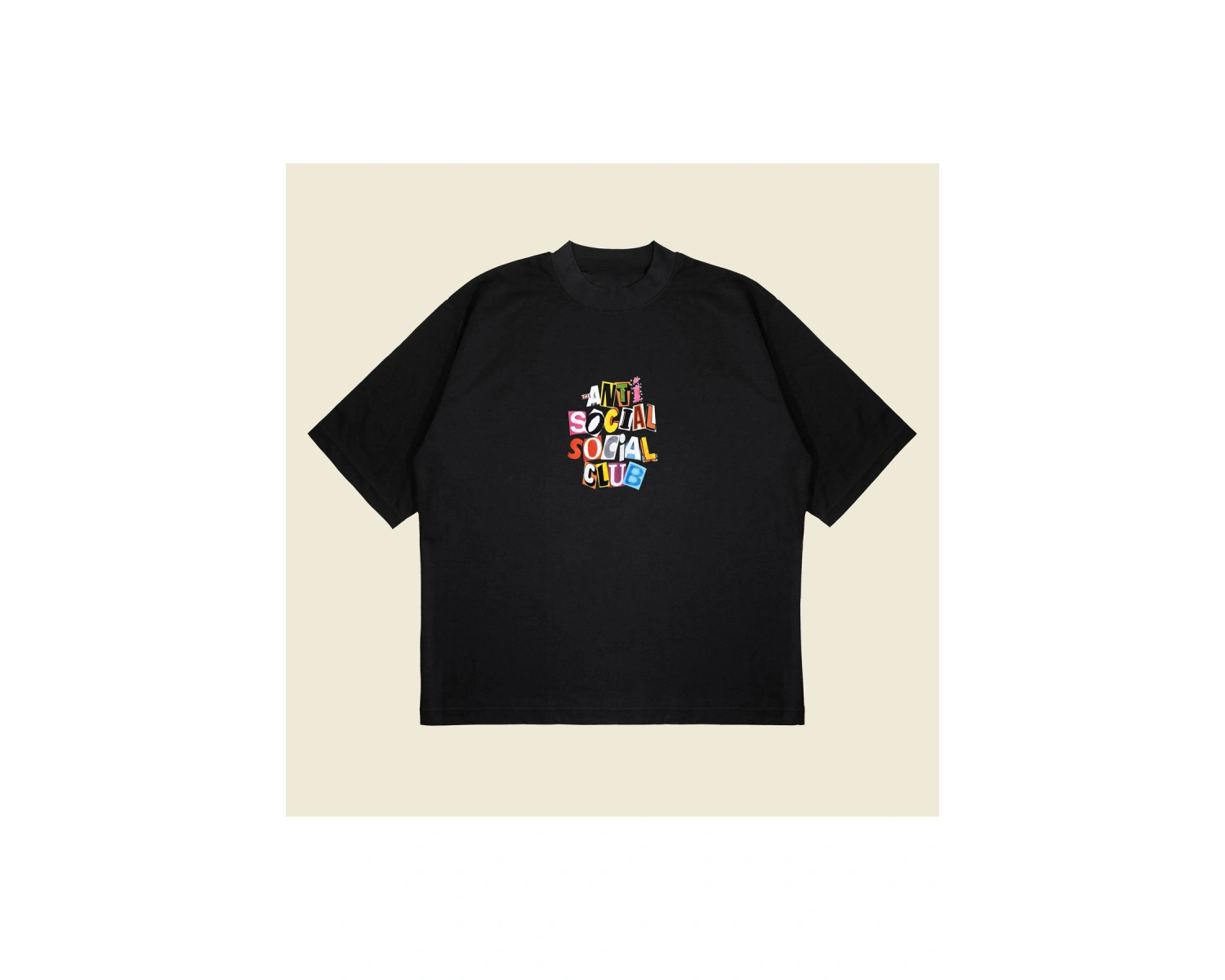 Anti Social Club Baskılı Oversize Unisex Pamuklu Nefes Alan Kalın Kumaşlı