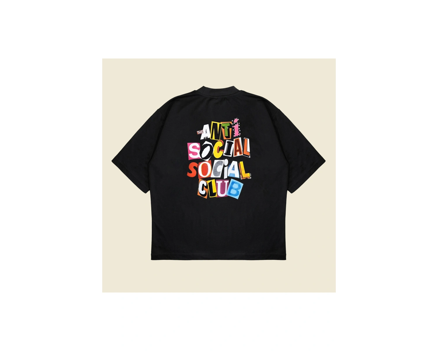 Anti Social Club Baskılı Oversize Unisex Pamuklu Nefes Alan Kalın Kumaşlı