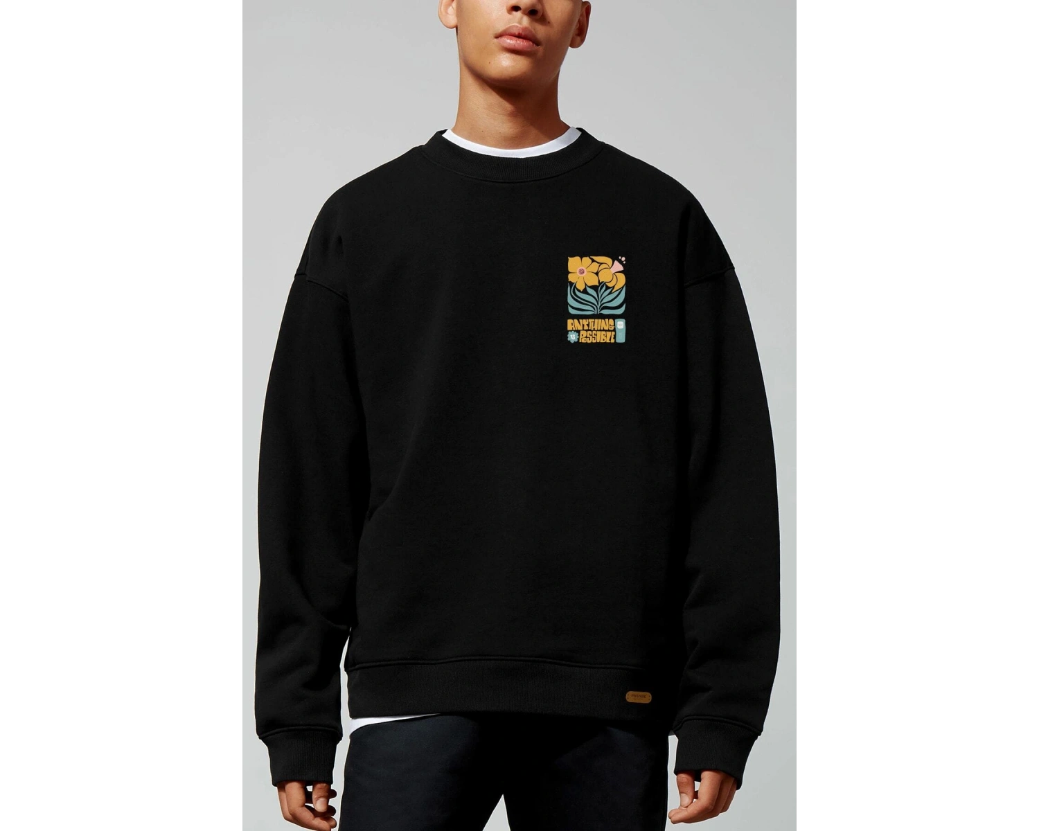Anything Possible Oversize Siyah Sweatshirt VDPSWT23