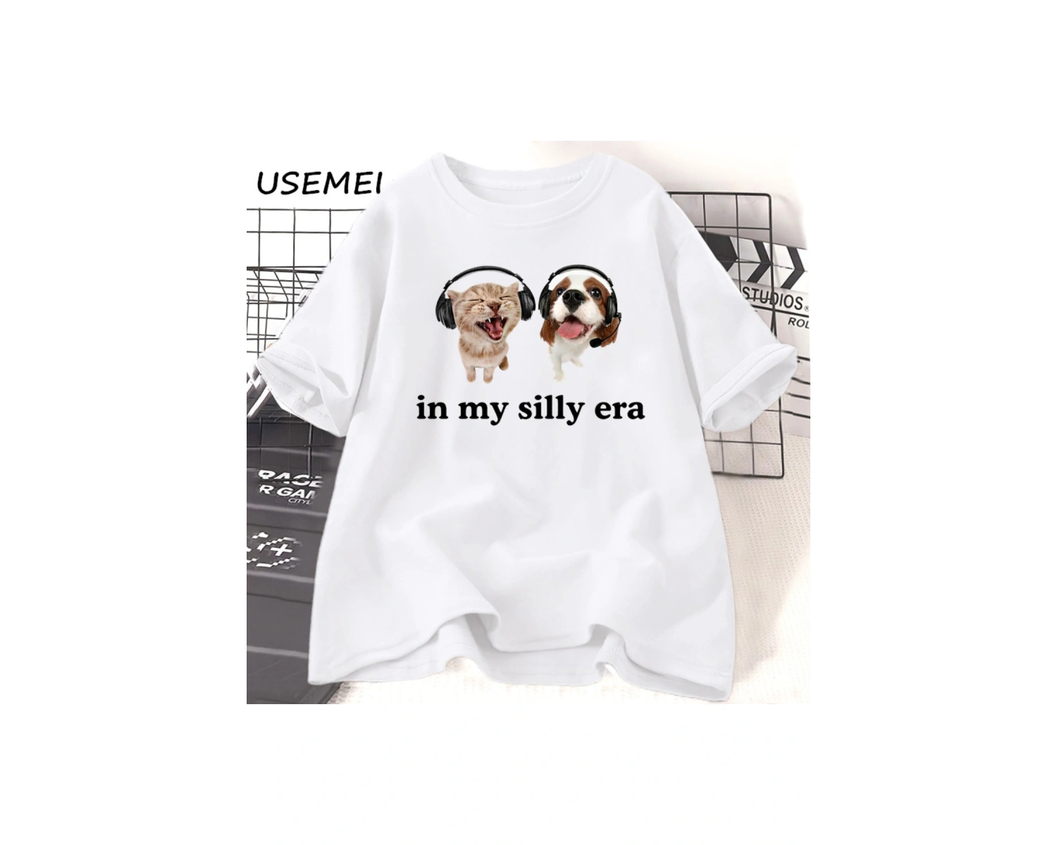 Aptal Çağımda T Shirt Komik Meme Kedi Köpek Sevgilisi Tshirt Rahat Pamuk kısa kollu tişört Er 3070