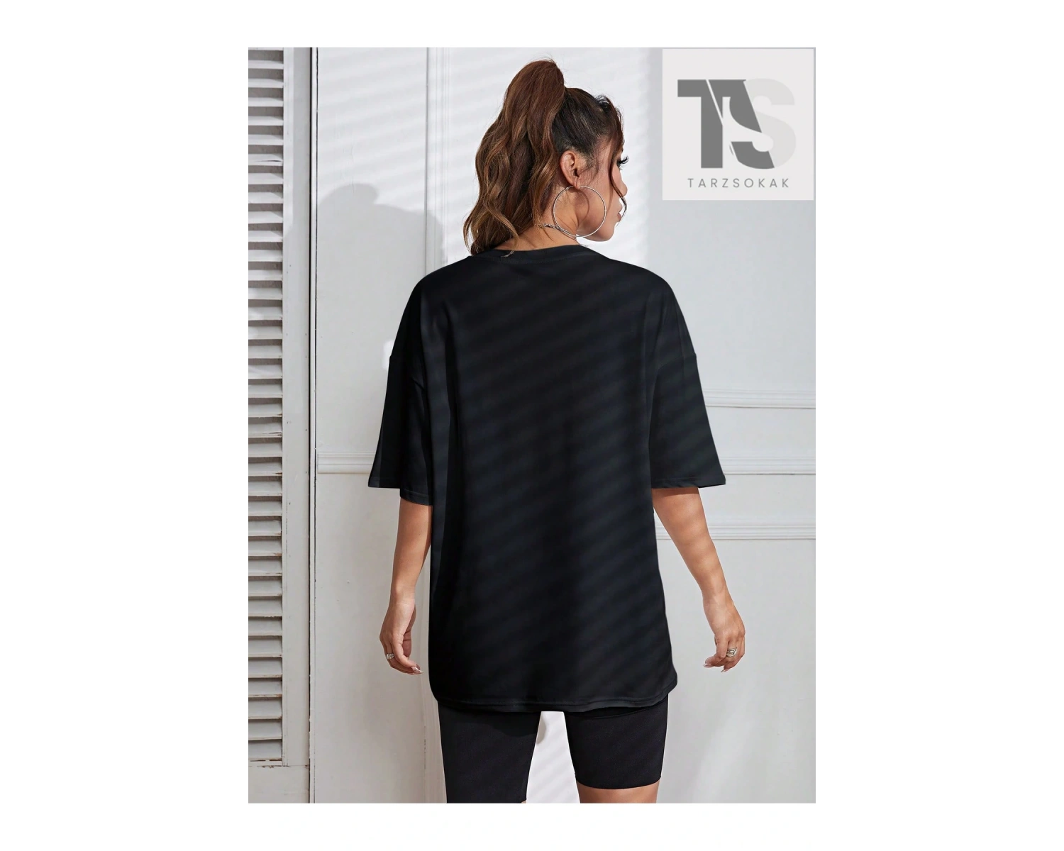 Araba Ve Harf Grafikli Damla Omuz Tişörtü