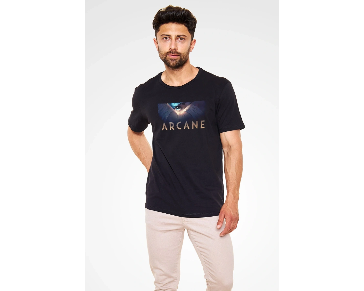 Arcane Siyah Unisex Tişört T-Shirt