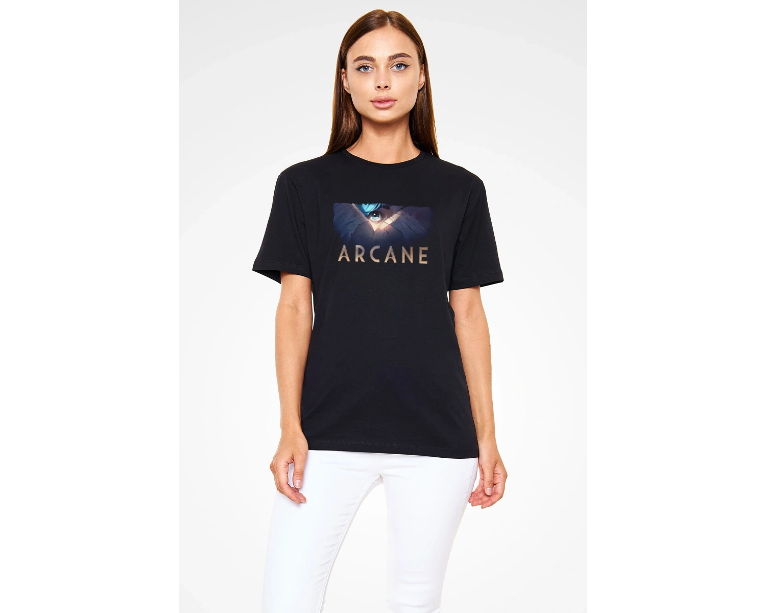 Arcane Siyah Unisex Tişört T-Shirt